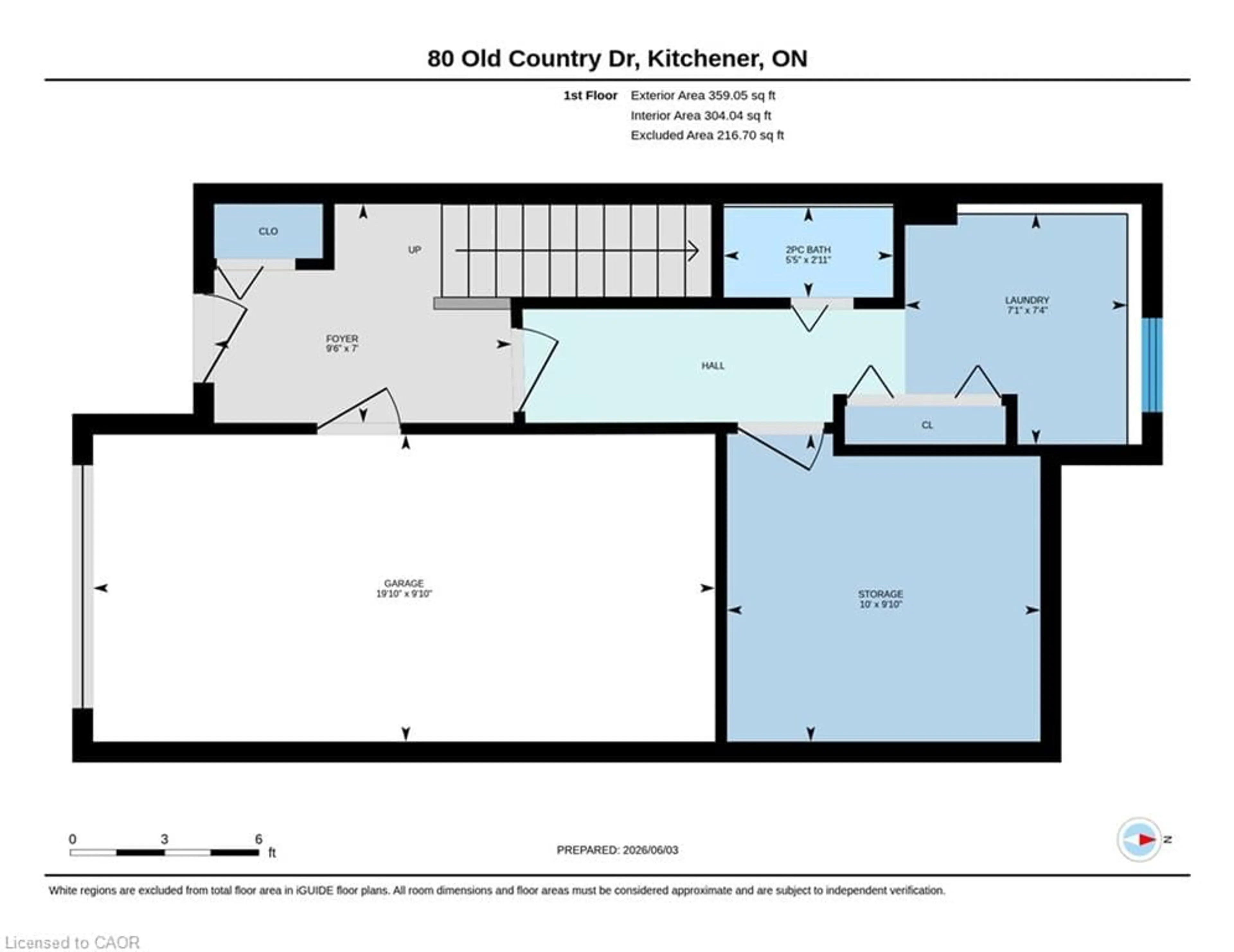 Floor plan for 80 Old Country Dr #1, Kitchener Ontario N2E 2E5