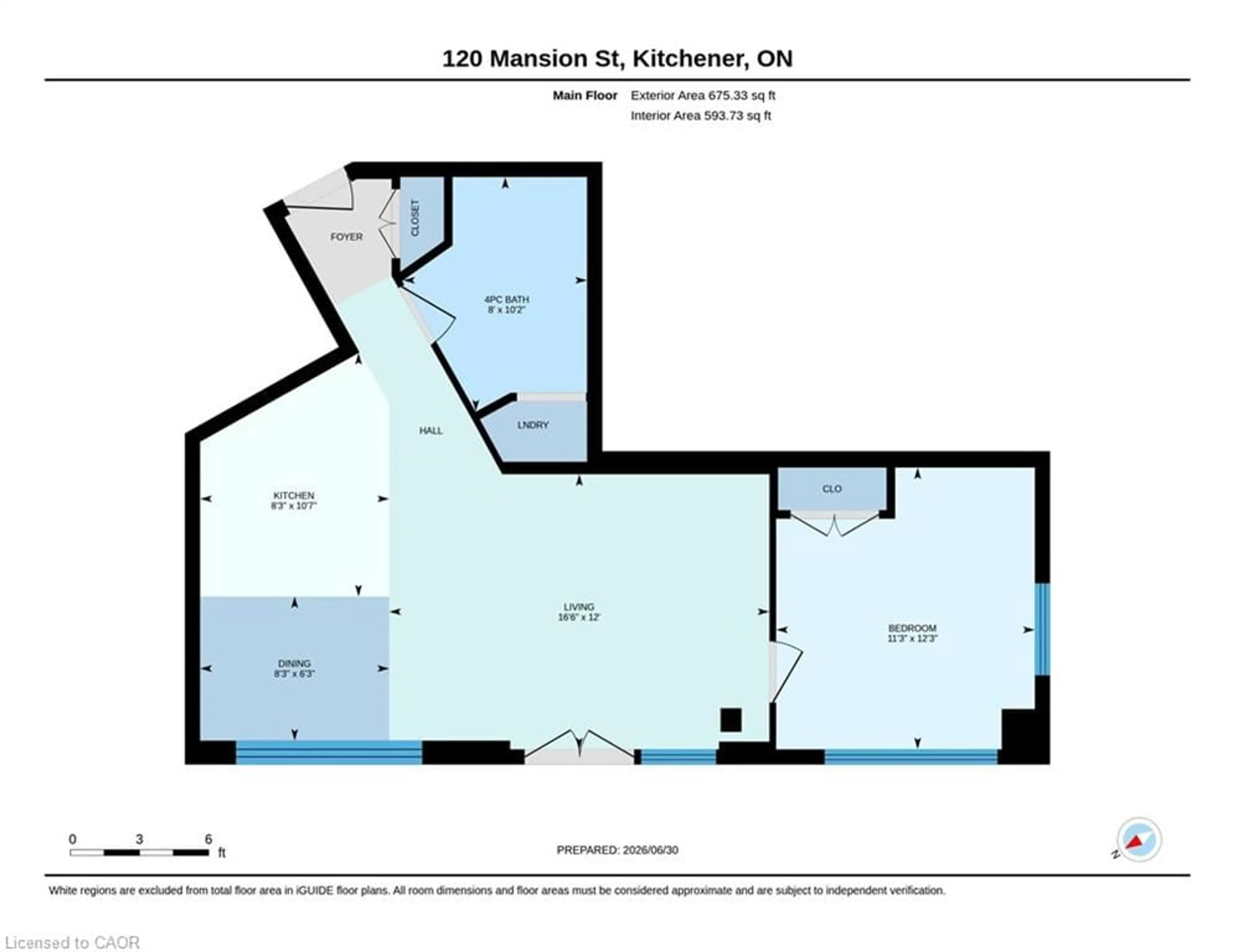 Floor plan for 120 Mansion St #501, Kitchener Ontario N2H 0A1