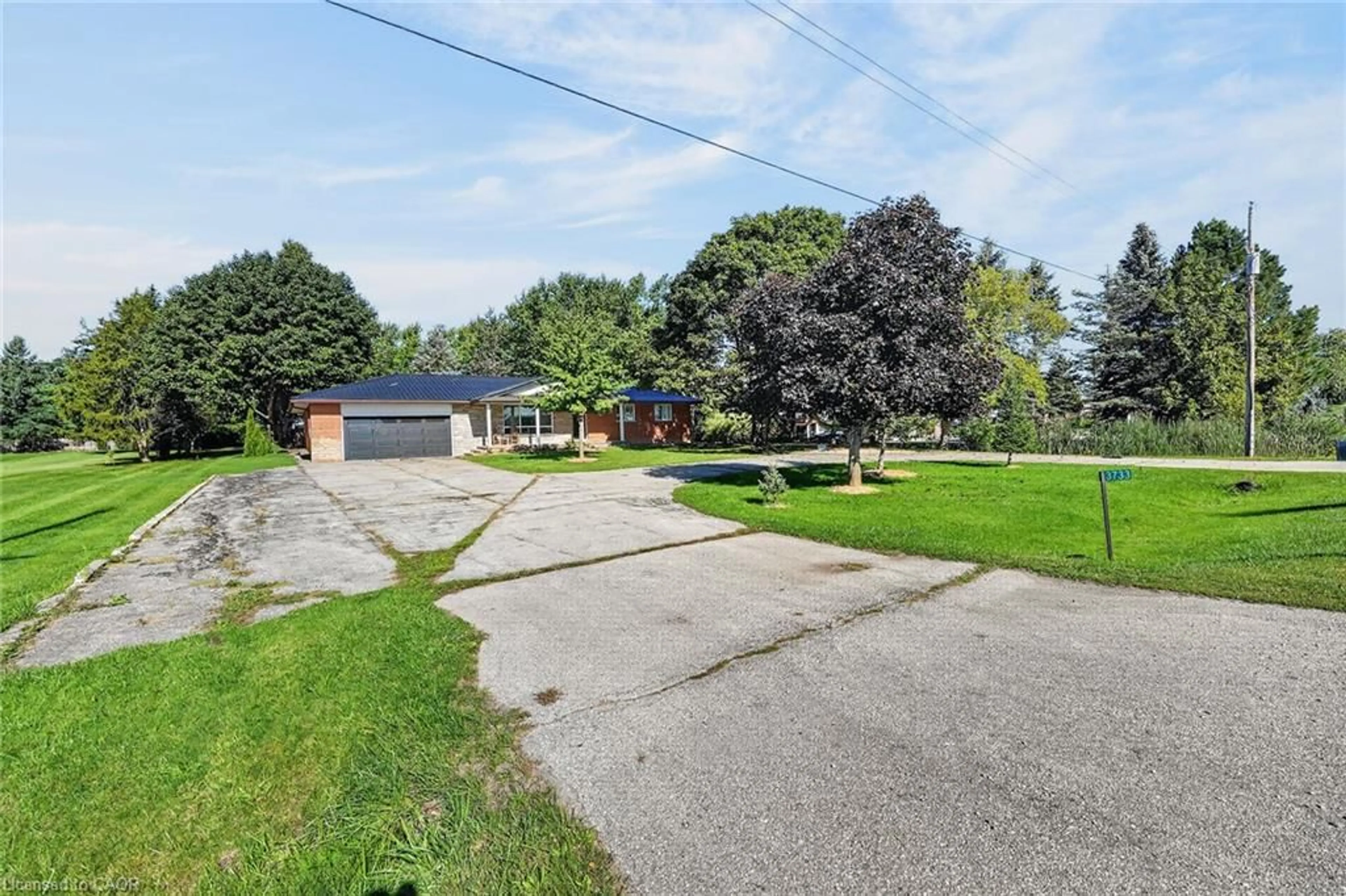 A pic from outside/outdoor area/front of a property/back of a property/a pic from drone, street for 3733 Highway 3, Hagersville Ontario N0A 1H0