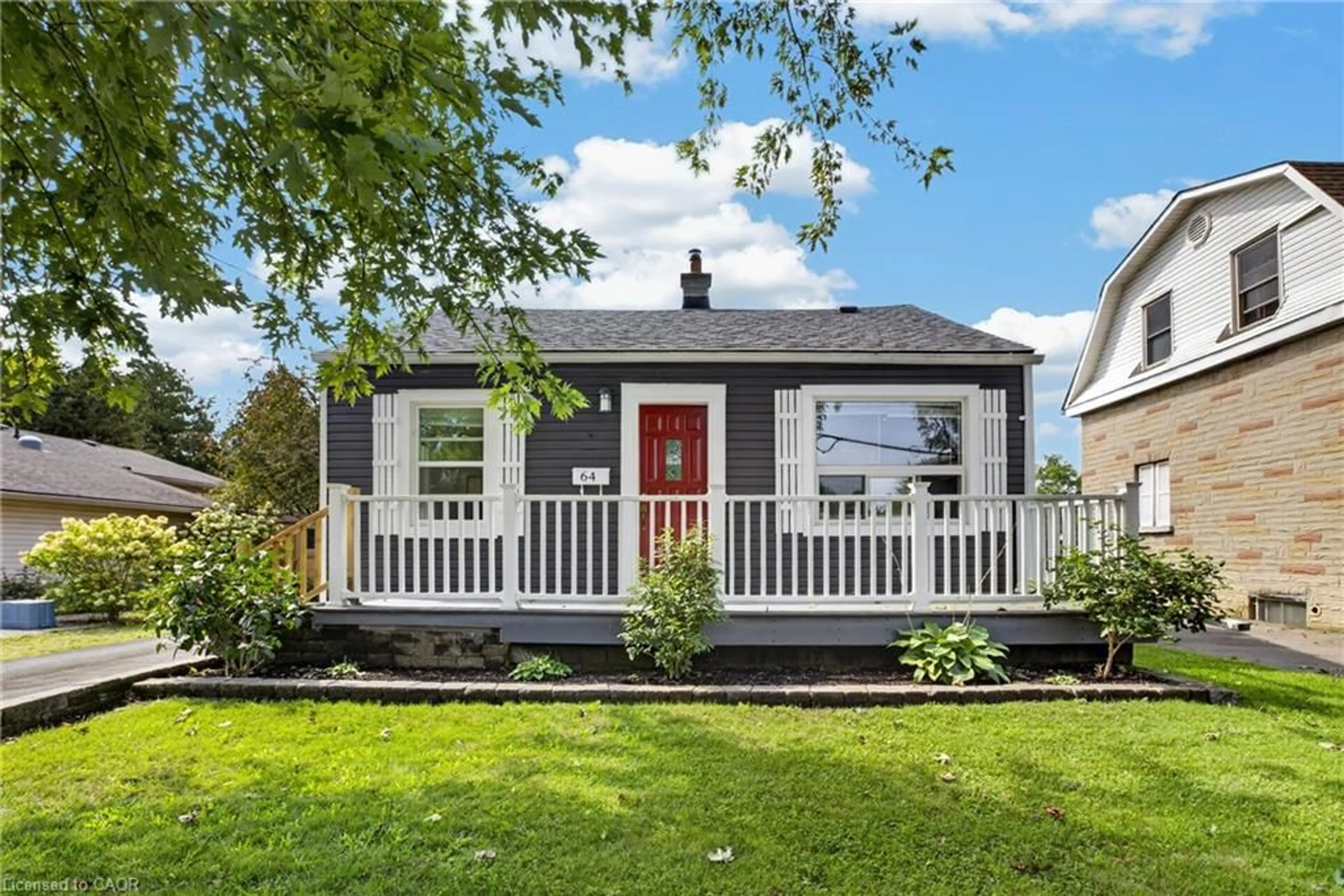 Home with vinyl exterior material, street for 64 Norfolk Ave, Cambridge Ontario N1R 3T6