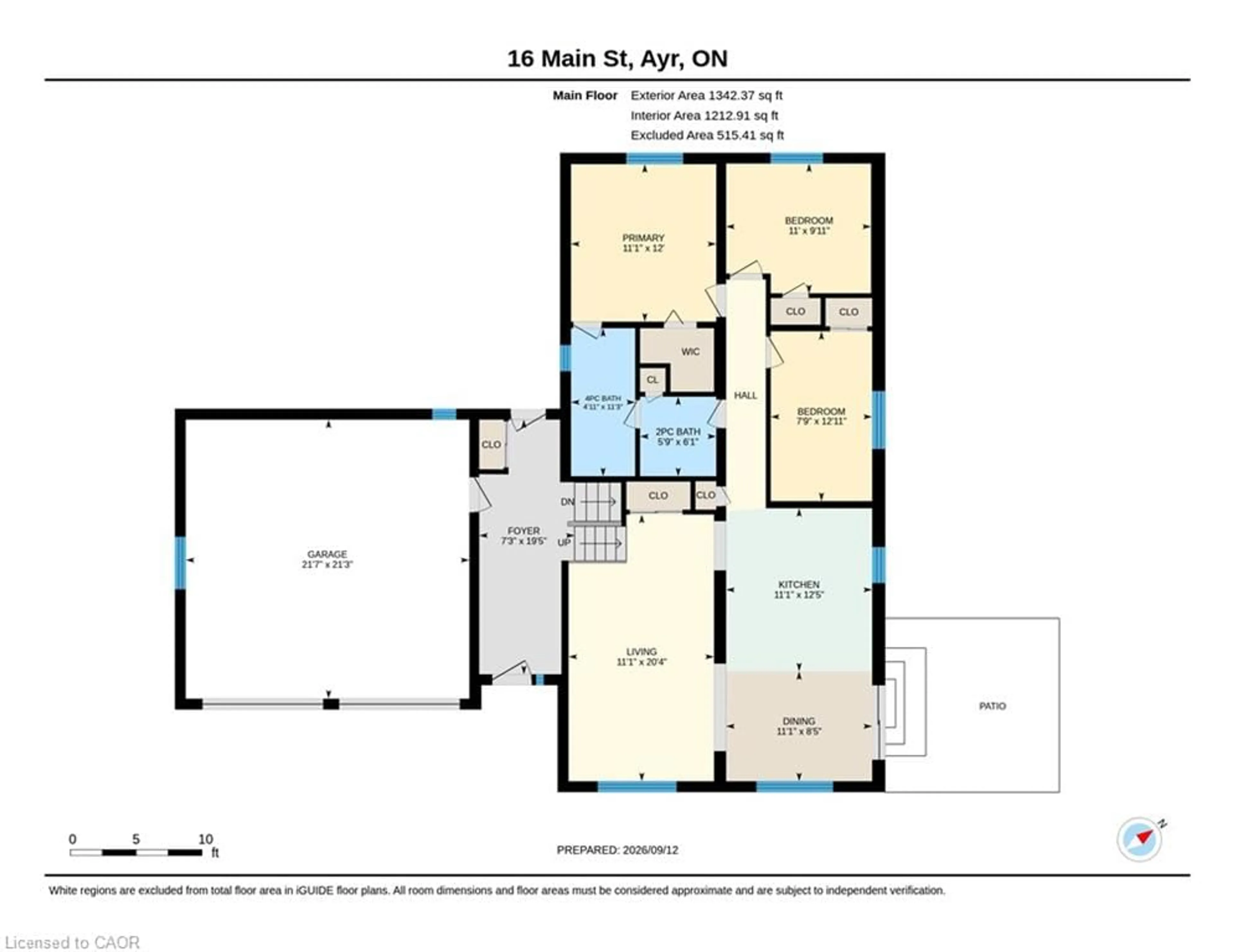 Floor plan for 16 Main St, Ayr Ontario N0B 1E0
