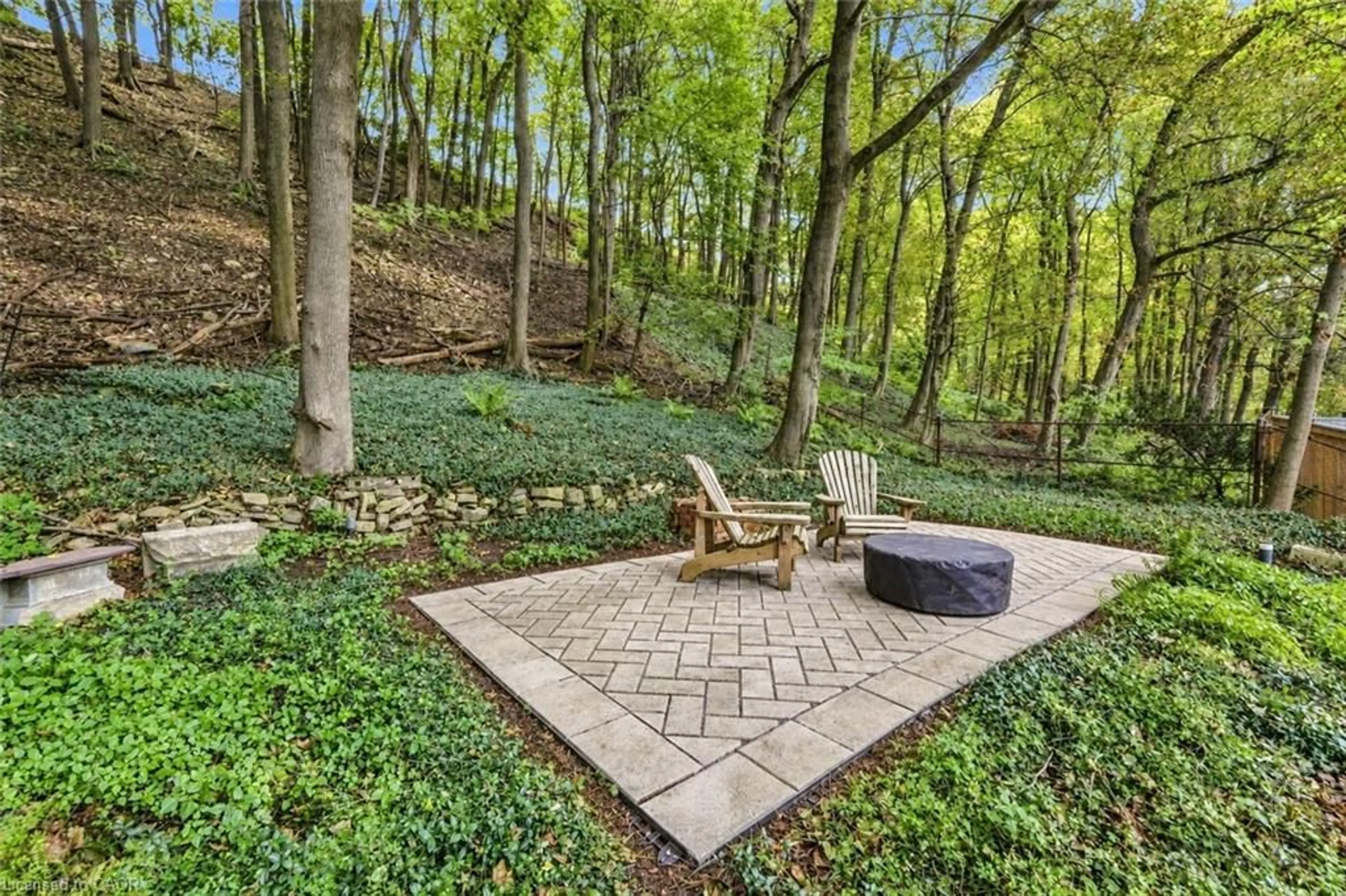 Patio, forest/trees view for 2 Freeman Pl, Hamilton Ontario L8N 2G5