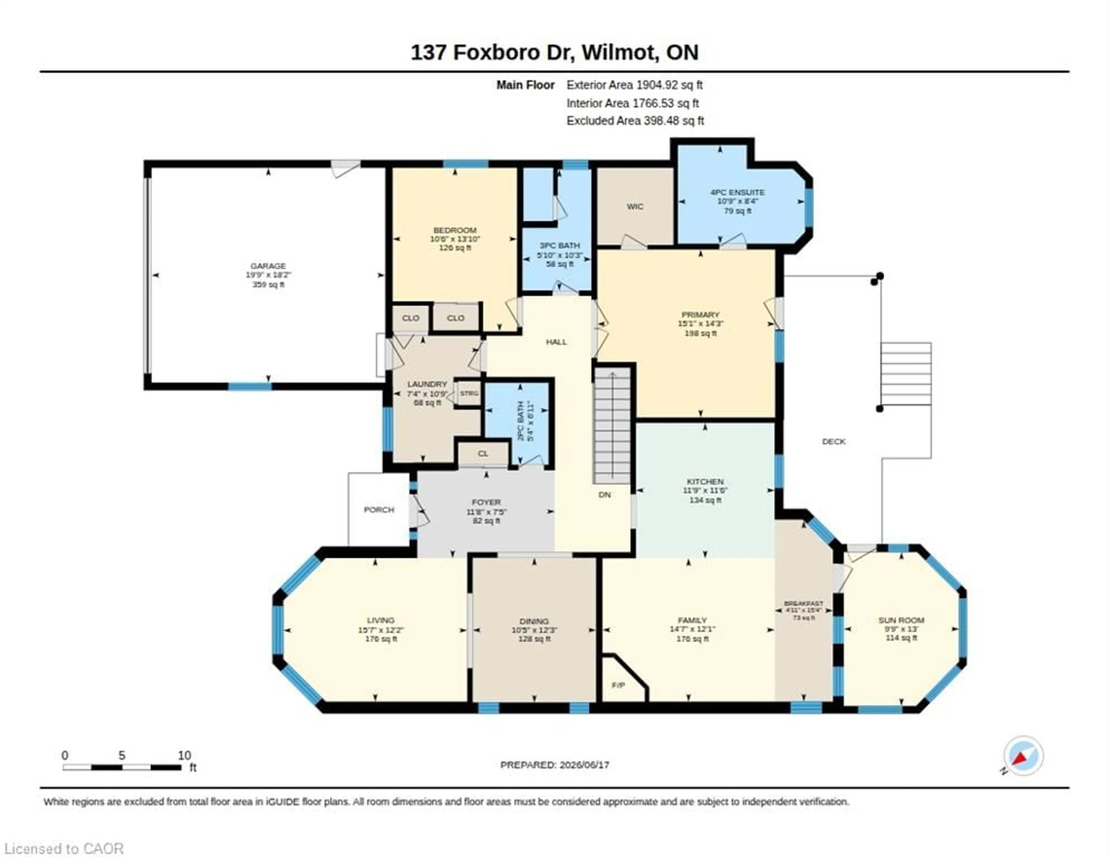 Floor plan for 137 Foxboro Dr, Baden Ontario N3A 3N2