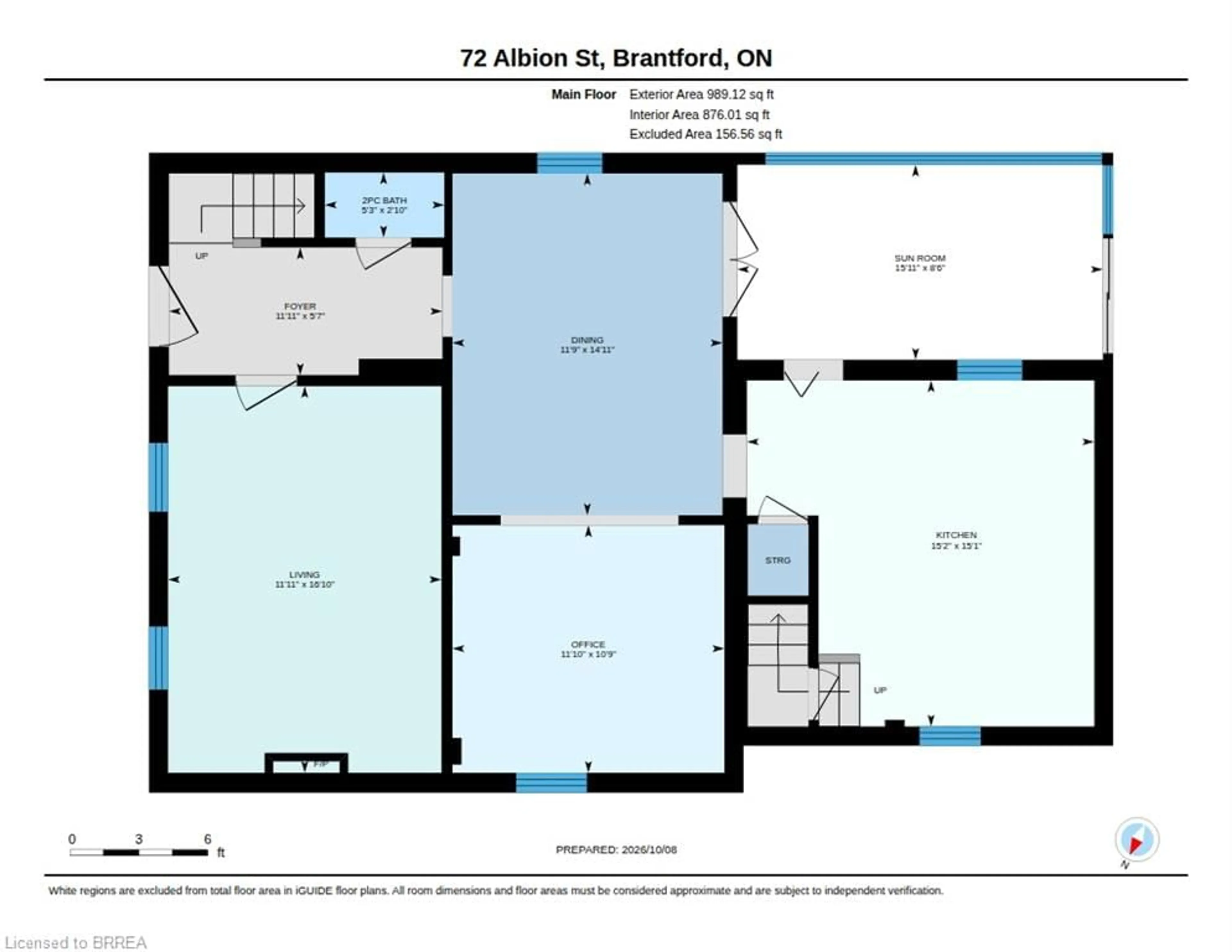 Floor plan for 72 Albion St, Brantford Ontario N3T 3M4