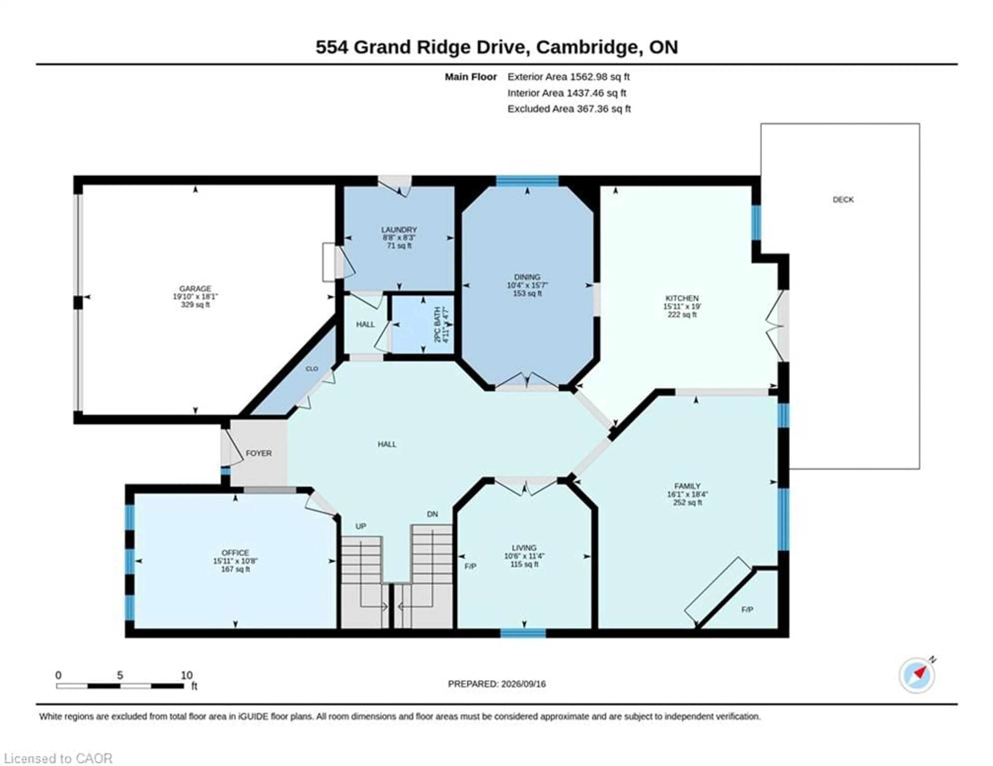 Floor plan for 554 Grand Ridge Dr, Cambridge Ontario N1S 4Y9
