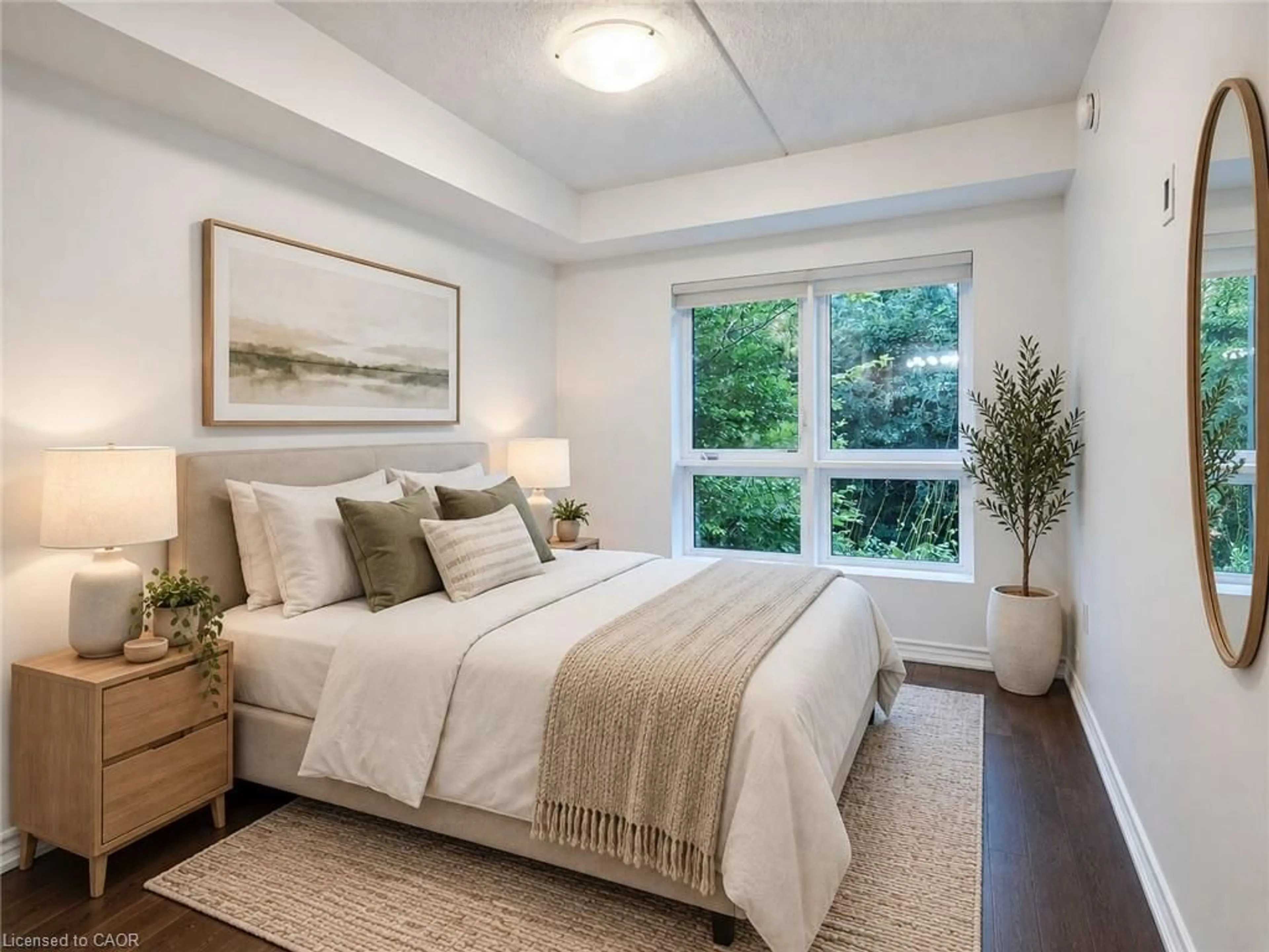 Bedroom with bed, unknown for 50 Bryan Crt #LL05, Kitchener Ontario N2A 4N4
