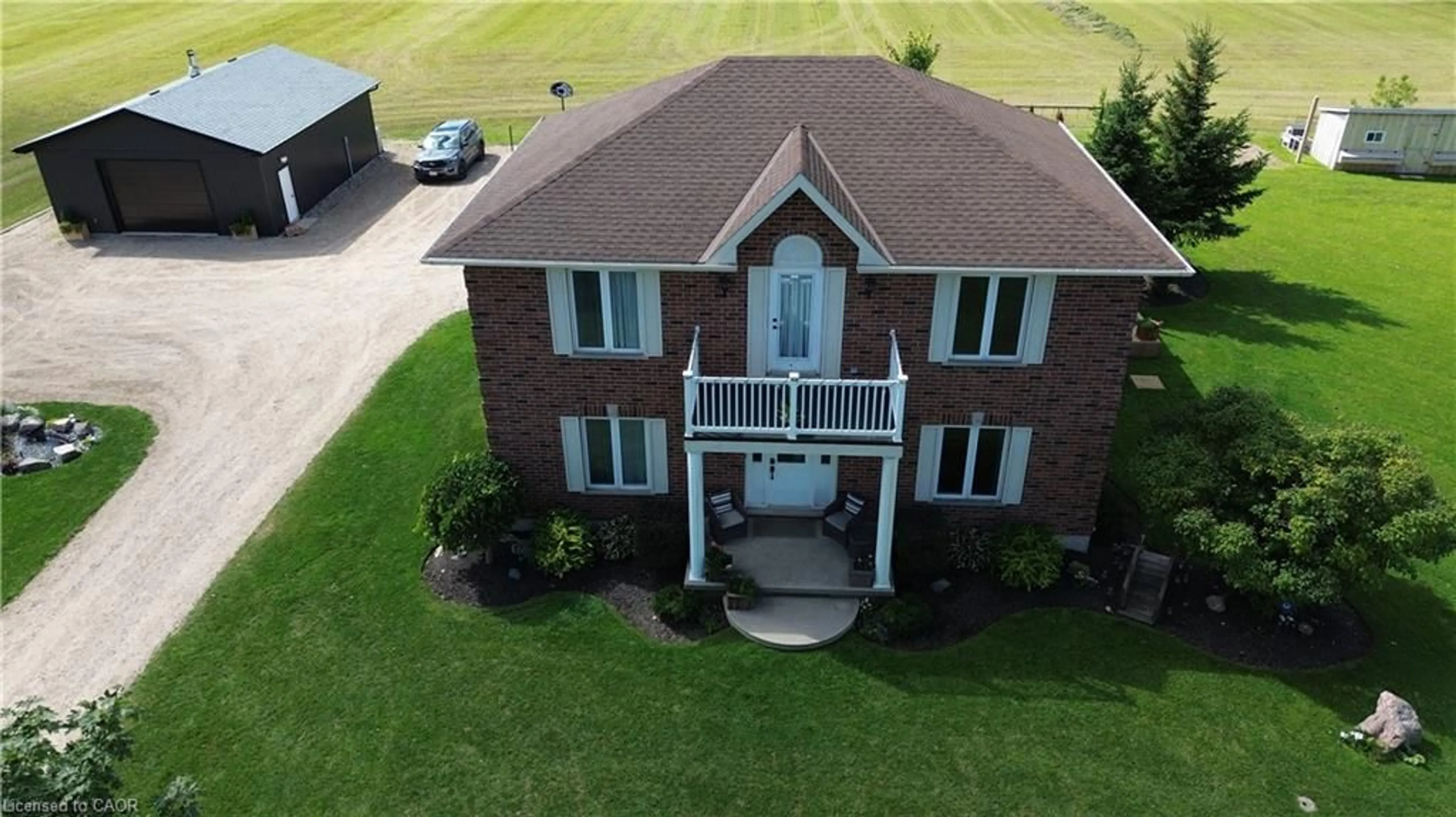 A pic from outside/outdoor area/front of a property/back of a property/a pic from drone, building for 5351 Perth Line 86 Rd, Listowel Ontario N4W 3G8