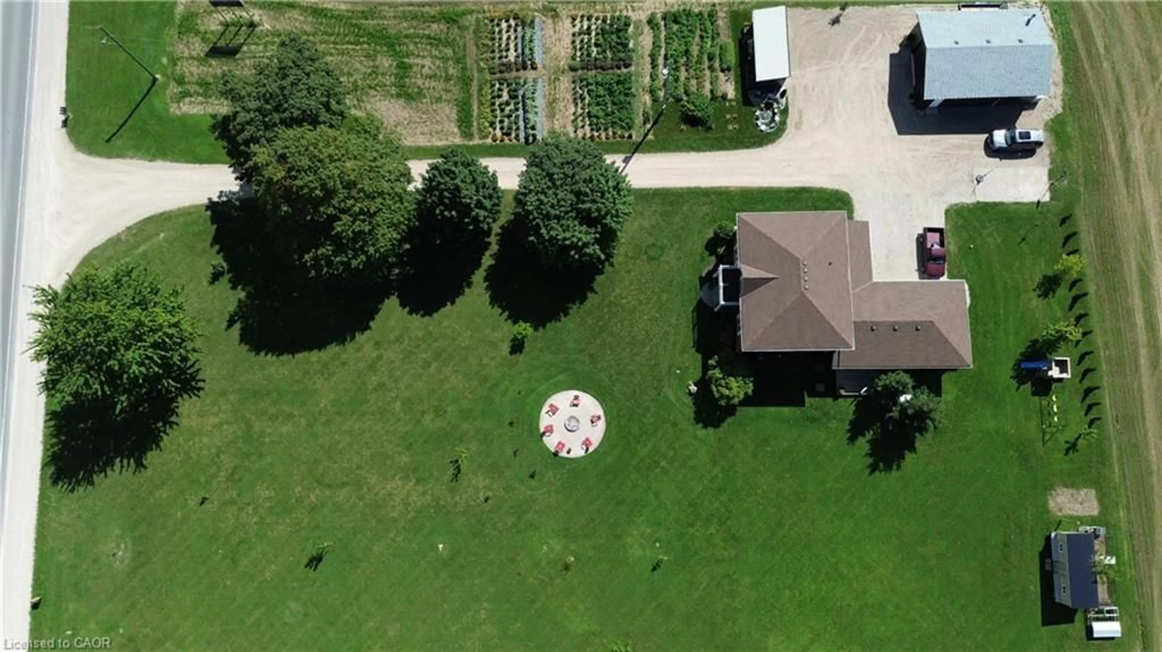 A pic from outside/outdoor area/front of a property/back of a property/a pic from drone, street for 5351 Perth Line 86 Rd, Listowel Ontario N4W 3G8