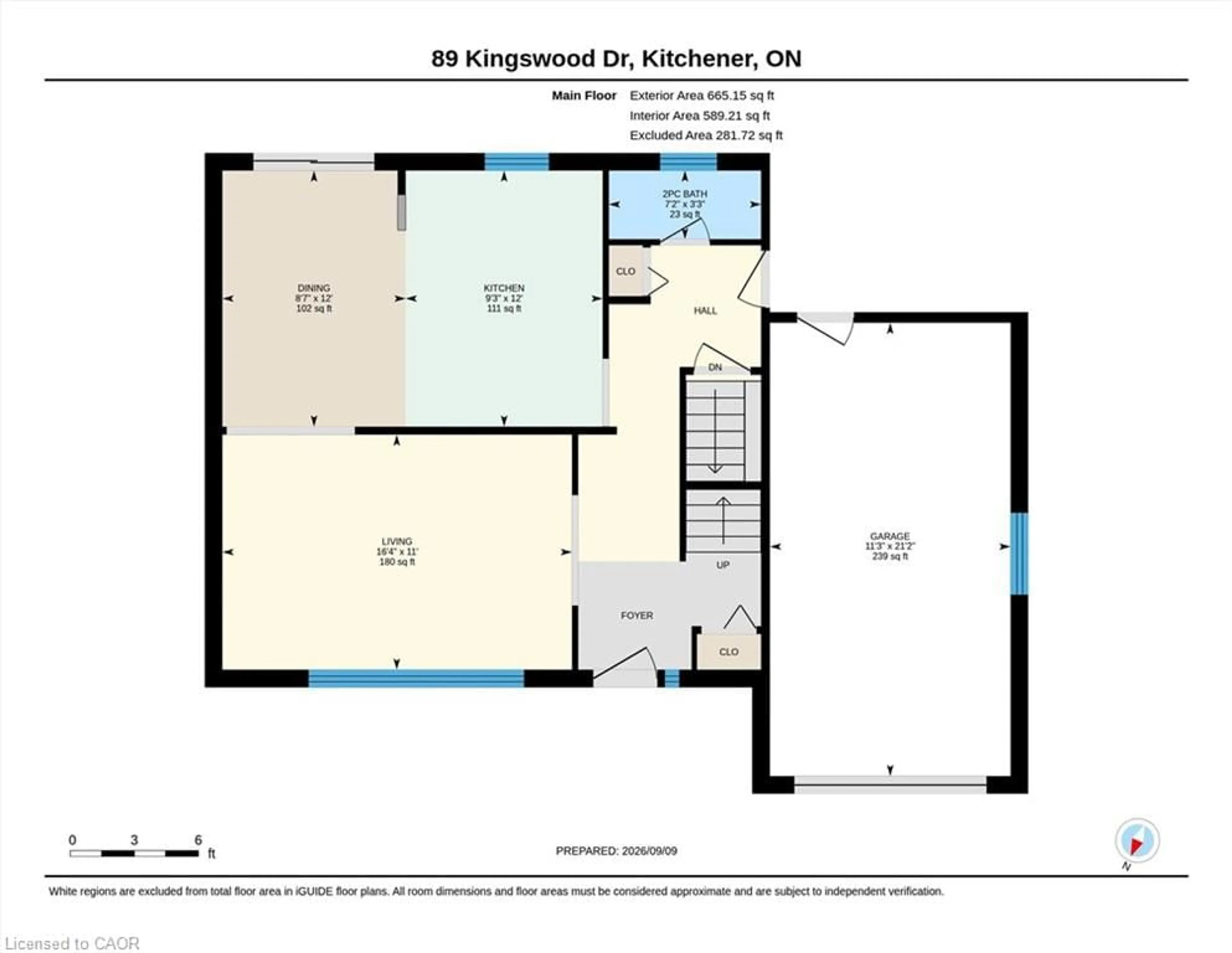 Floor plan for 89 Kingswood Dr, Kitchener Ontario N2E 1A9