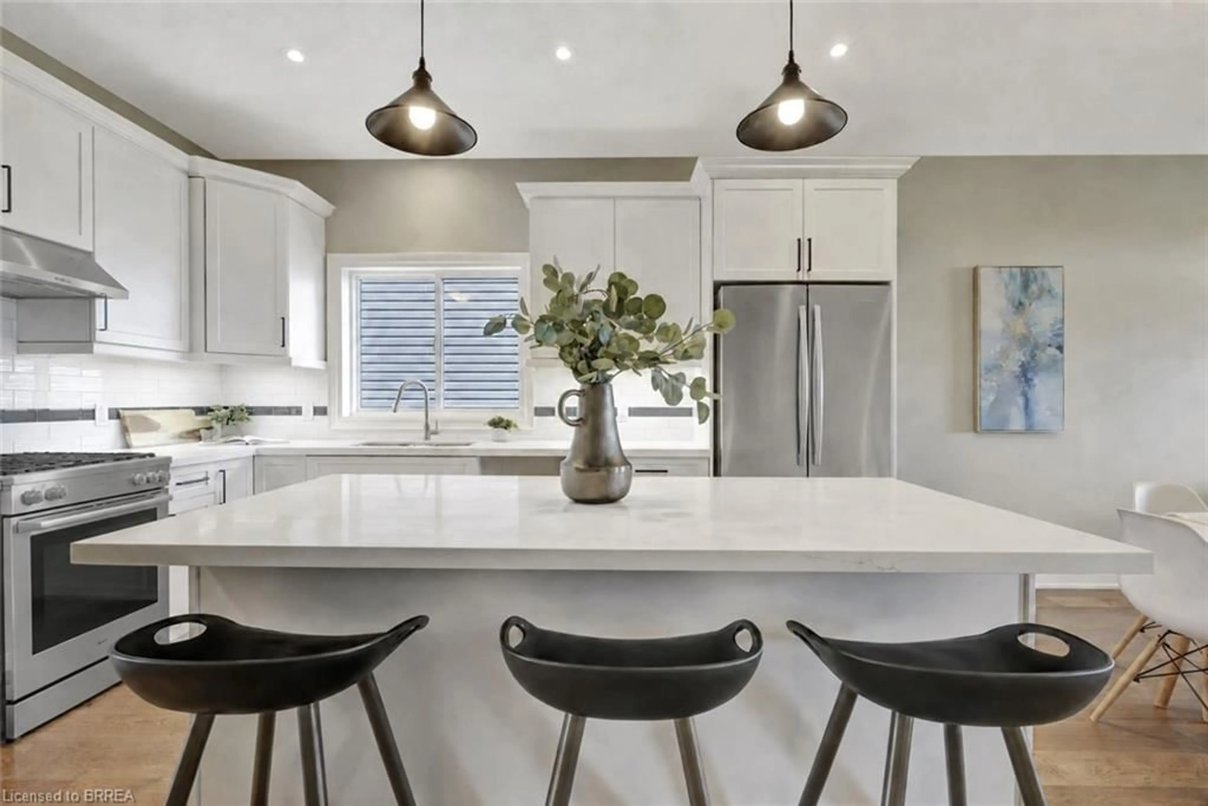Contemporary kitchen, ceramic/tile floor for 227 Lafayette St, Jarvis Ontario N0A 1J0