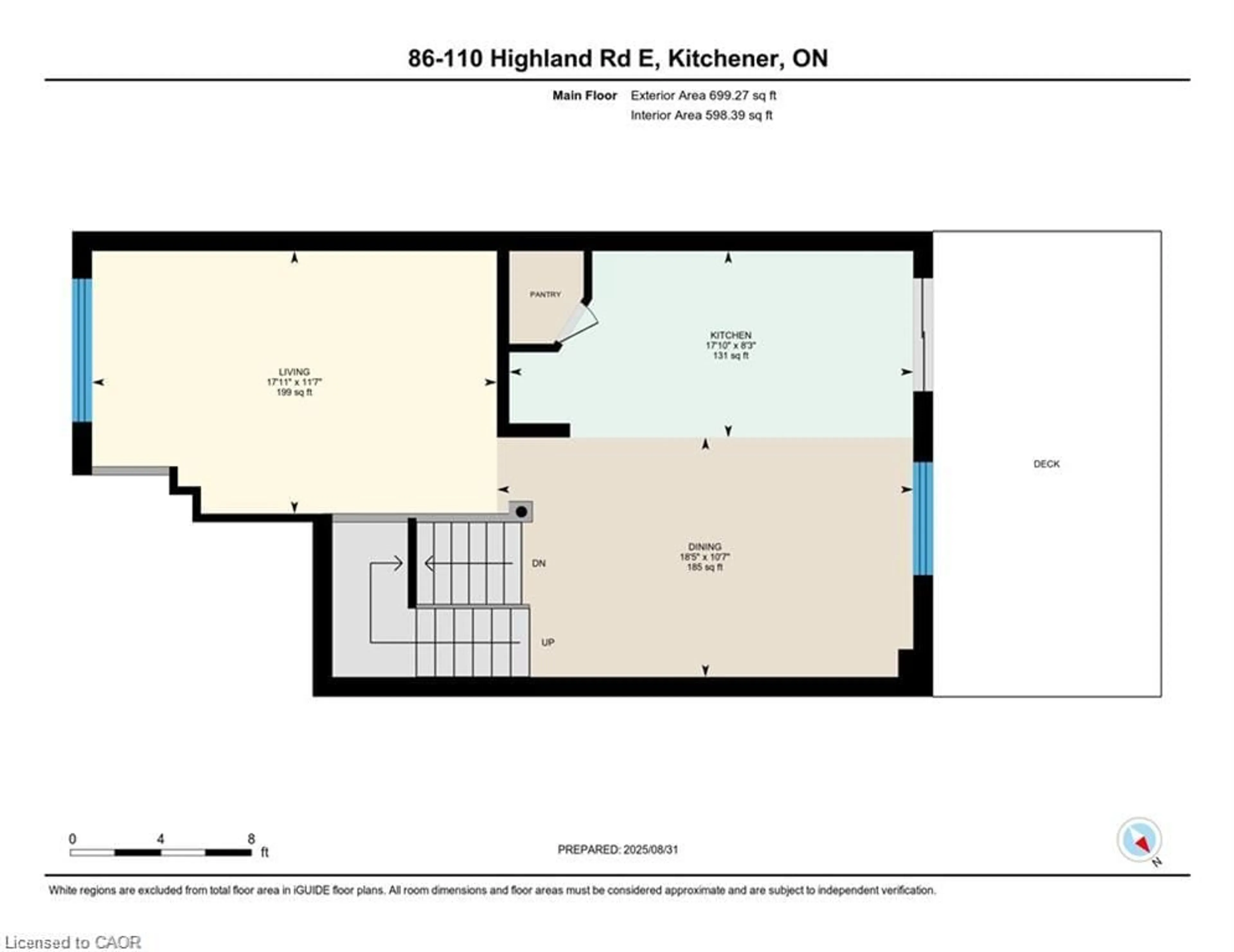 Floor plan for 110 Highland Rd #86, Kitchener Ontario N2M 3S1