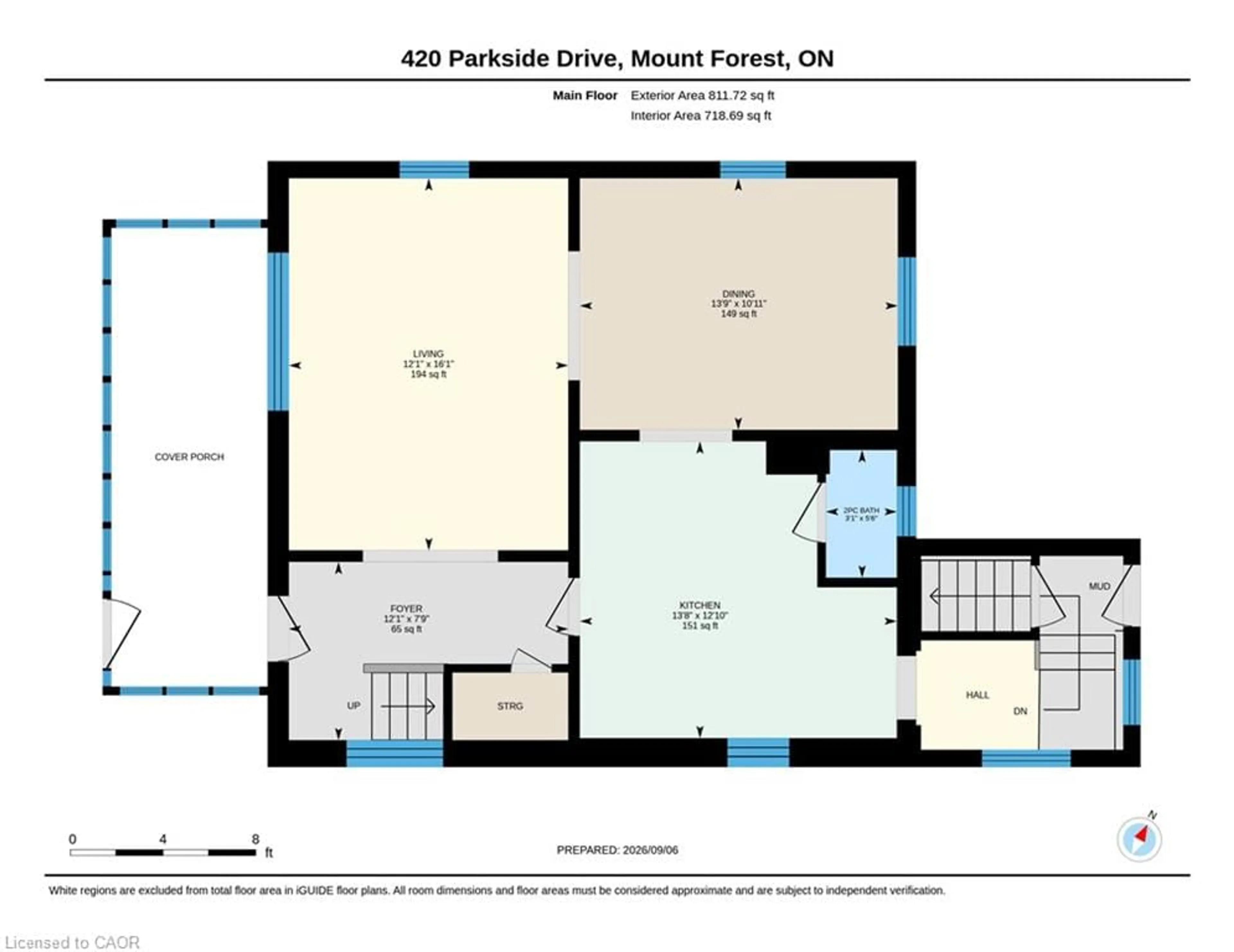 Floor plan for 420 Parkside Dr, Mount Forest Ontario N0G 2L3