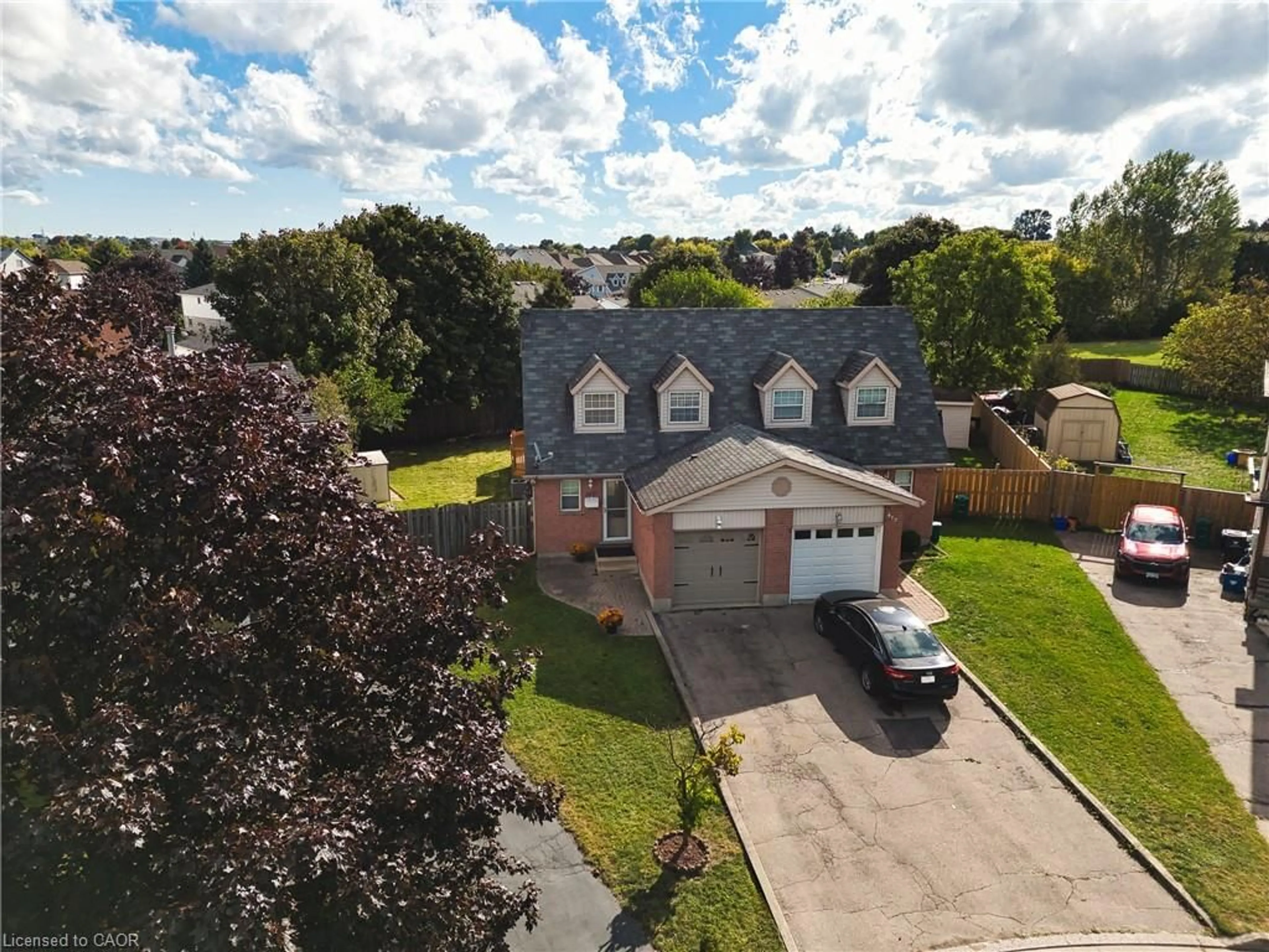 A pic from outside/outdoor area/front of a property/back of a property/a pic from drone, street for 415 Hadfield Crt, Cambridge Ontario N3H 5M4