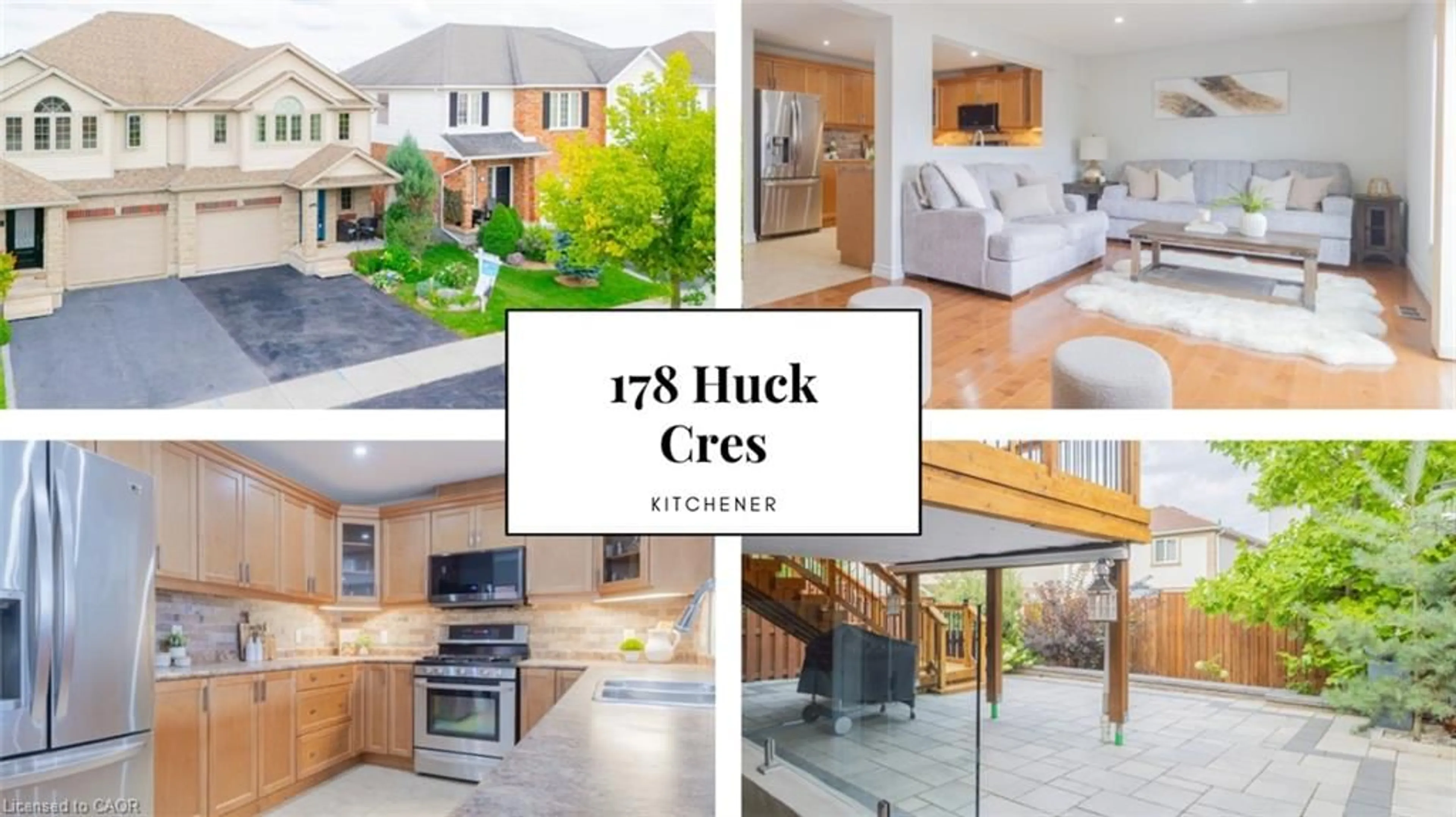 Home with brick exterior material, street for 178 Huck Cres, Kitchener Ontario N2N 0A3