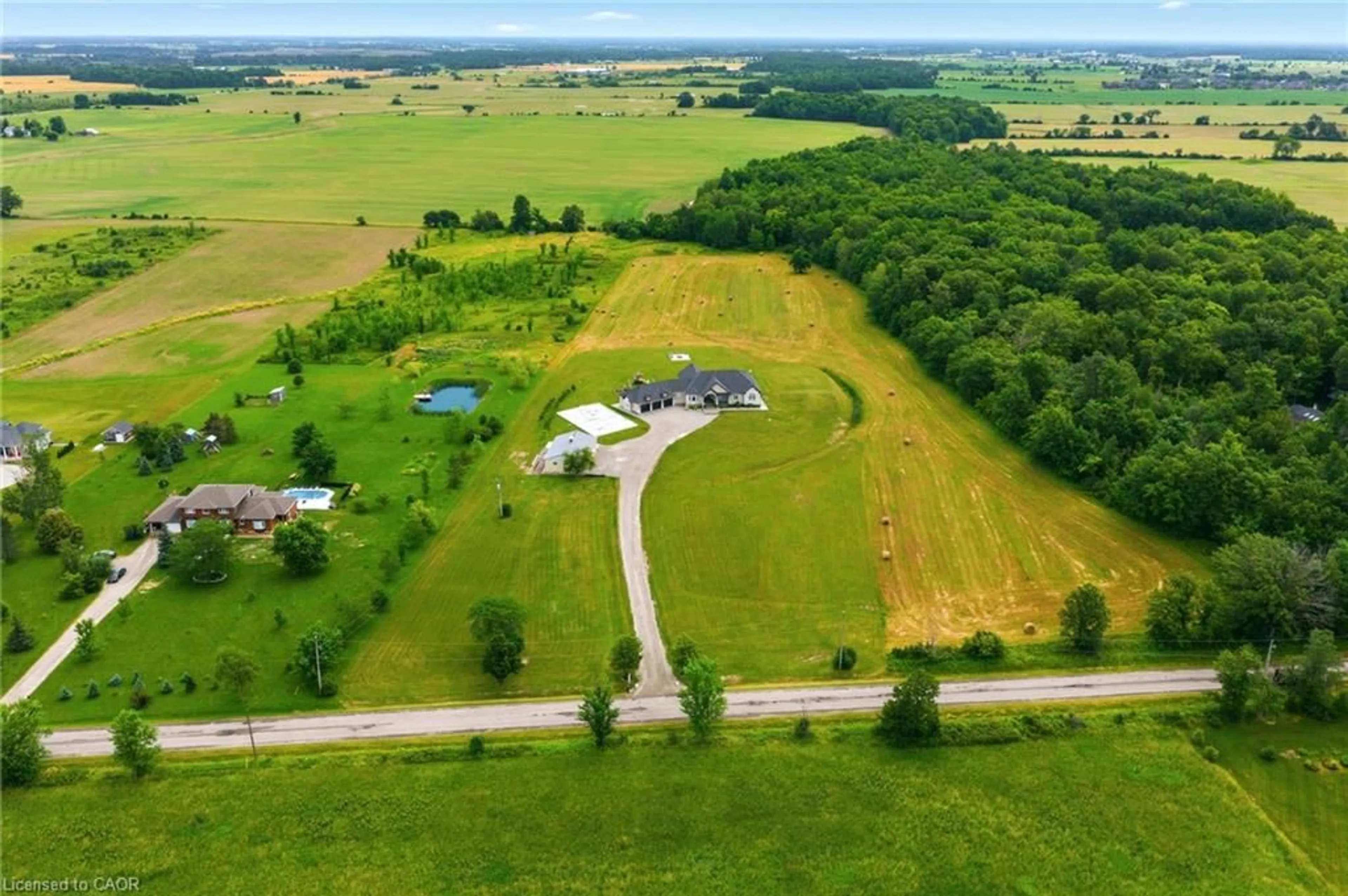 A pic from outside/outdoor area/front of a property/back of a property/a pic from drone, water/lake/river/ocean view for 148 Moores Rd, York Ontario N0A 1R0