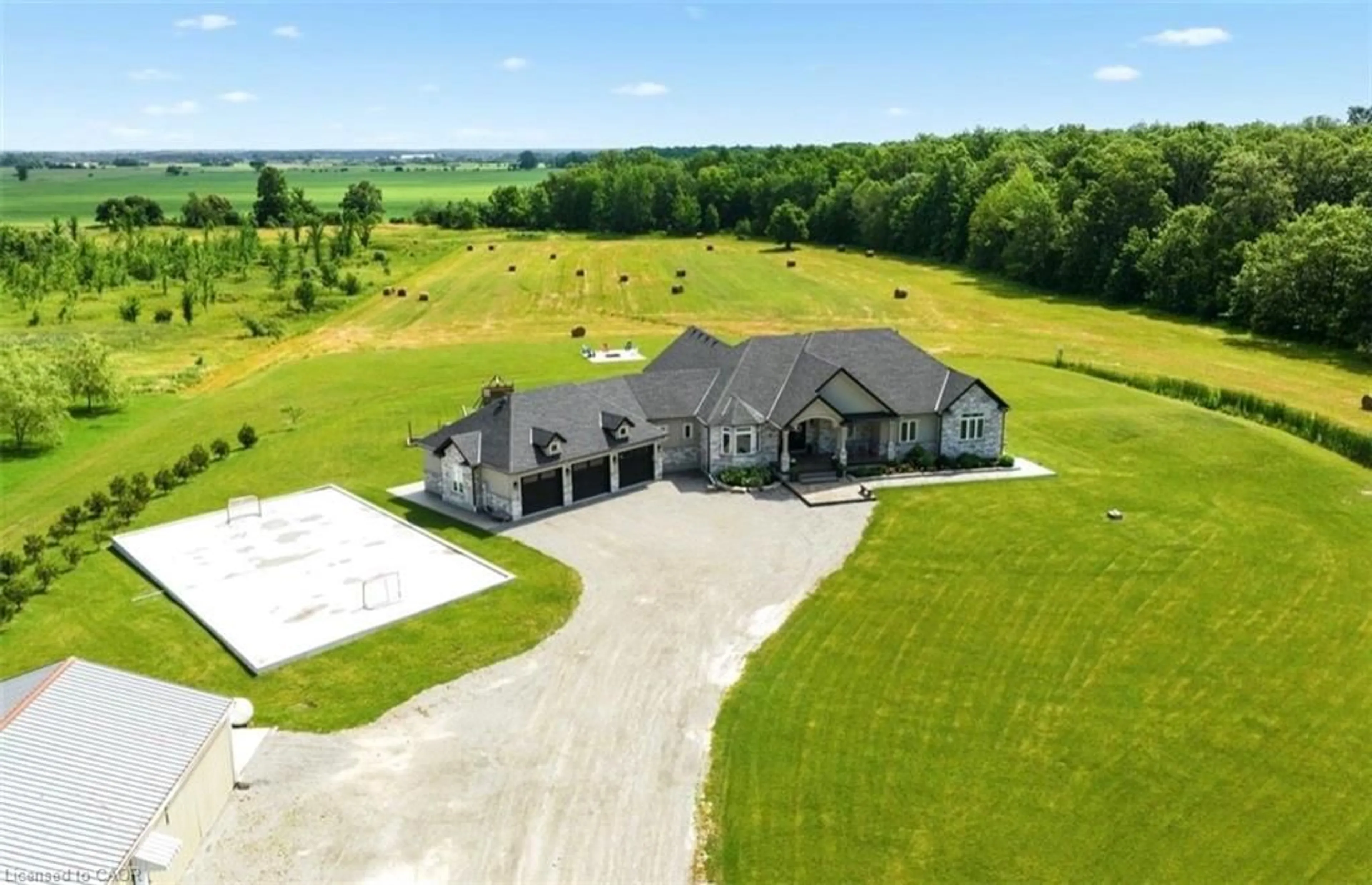 A pic from outside/outdoor area/front of a property/back of a property/a pic from drone, unknown for 148 Moores Rd, York Ontario N0A 1R0