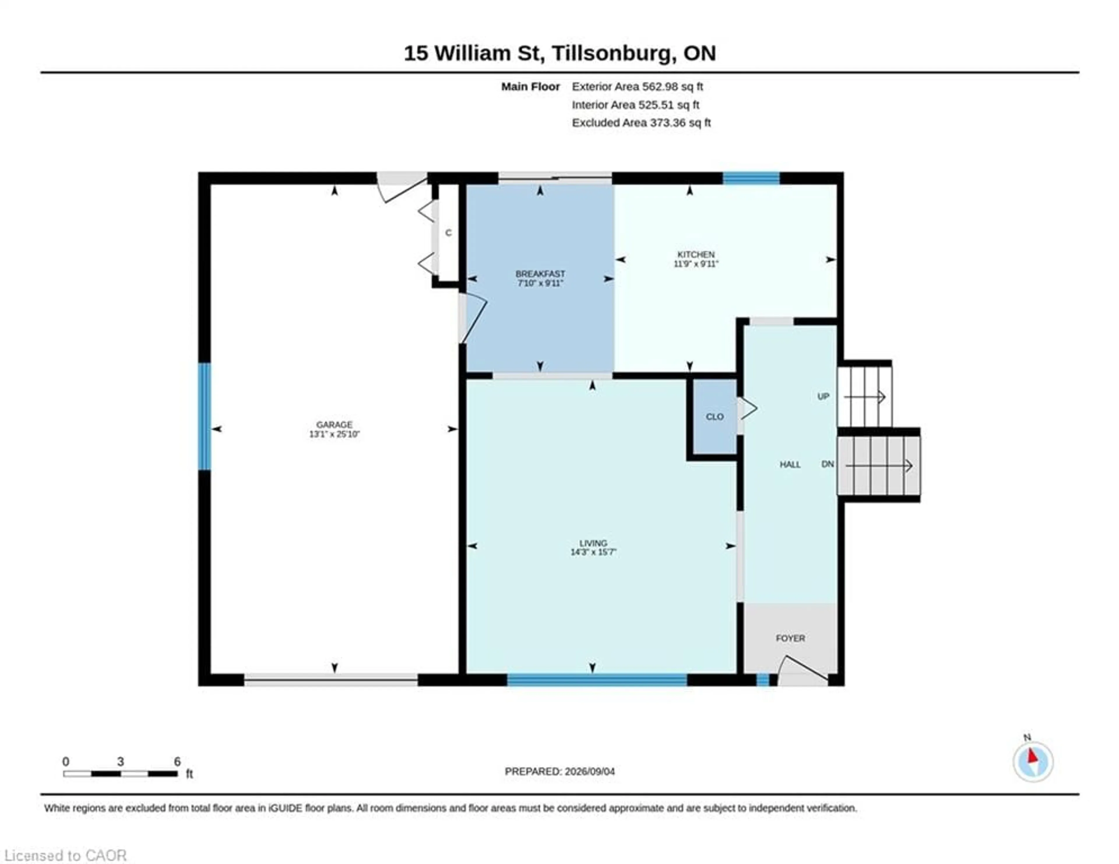 Floor plan for 15 William St, Tillsonburg Ontario N4G 1L6