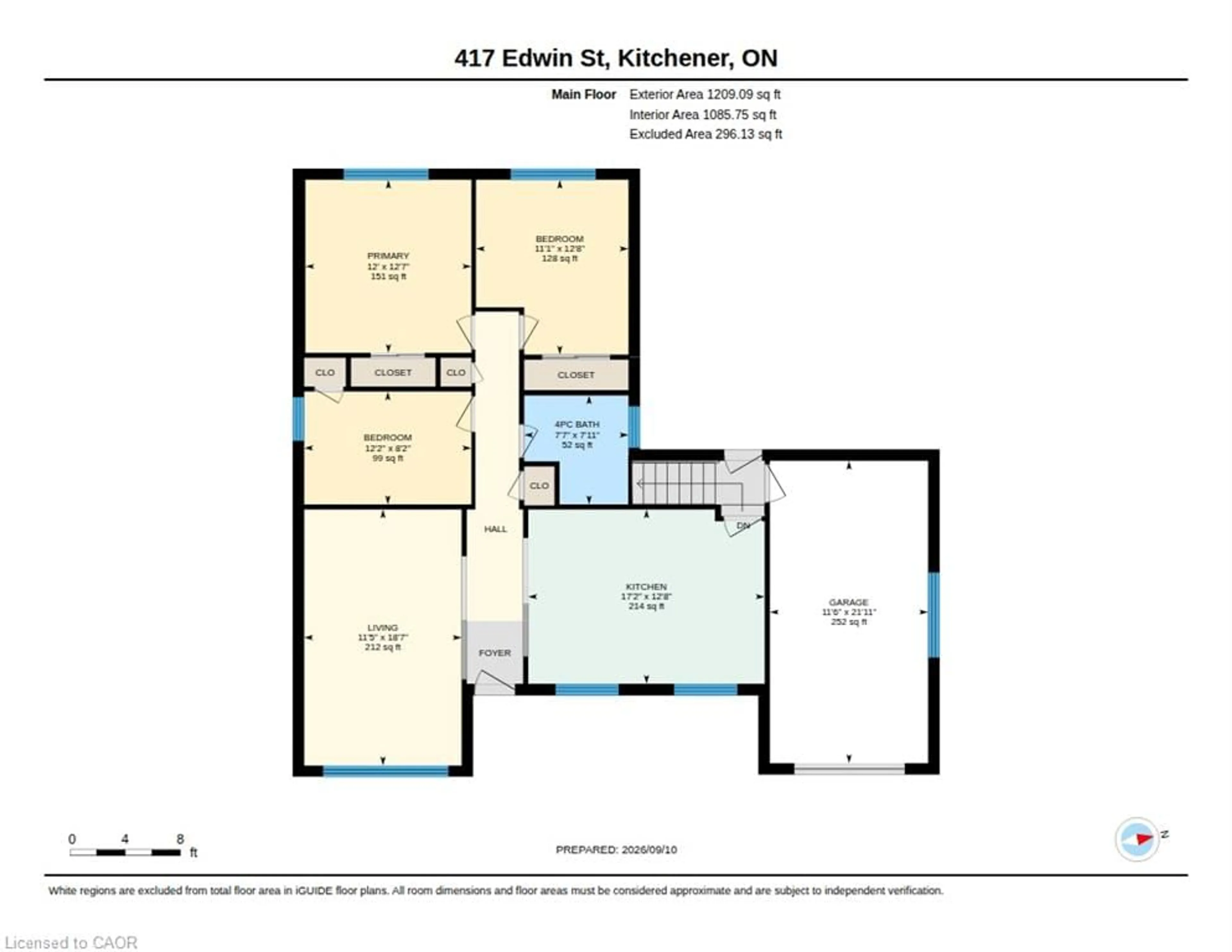 Floor plan for 417 Edwin St, Kitchener Ontario N2H 4P7