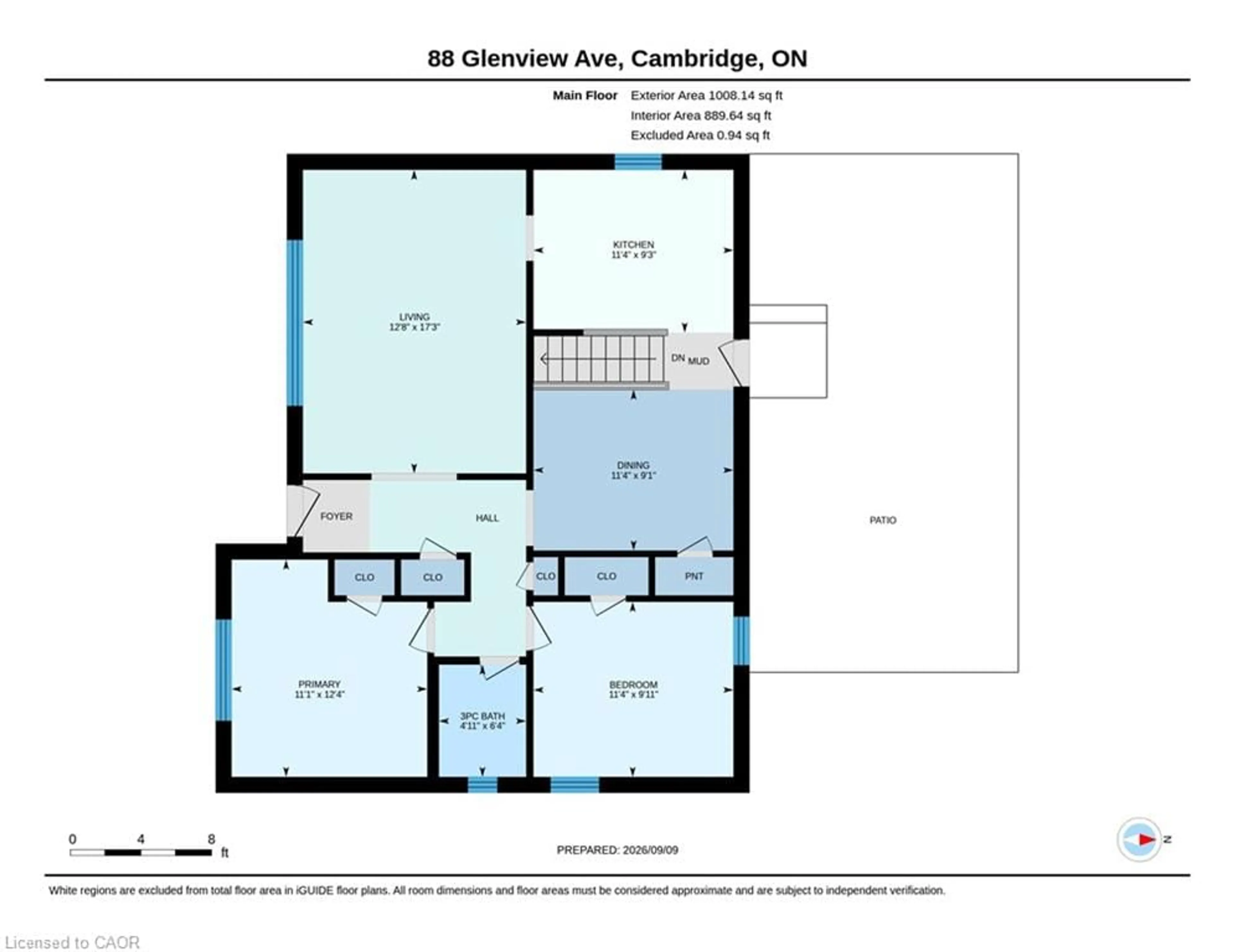 Floor plan for 88 Glenview Ave, Cambridge Ontario N1R 2W2