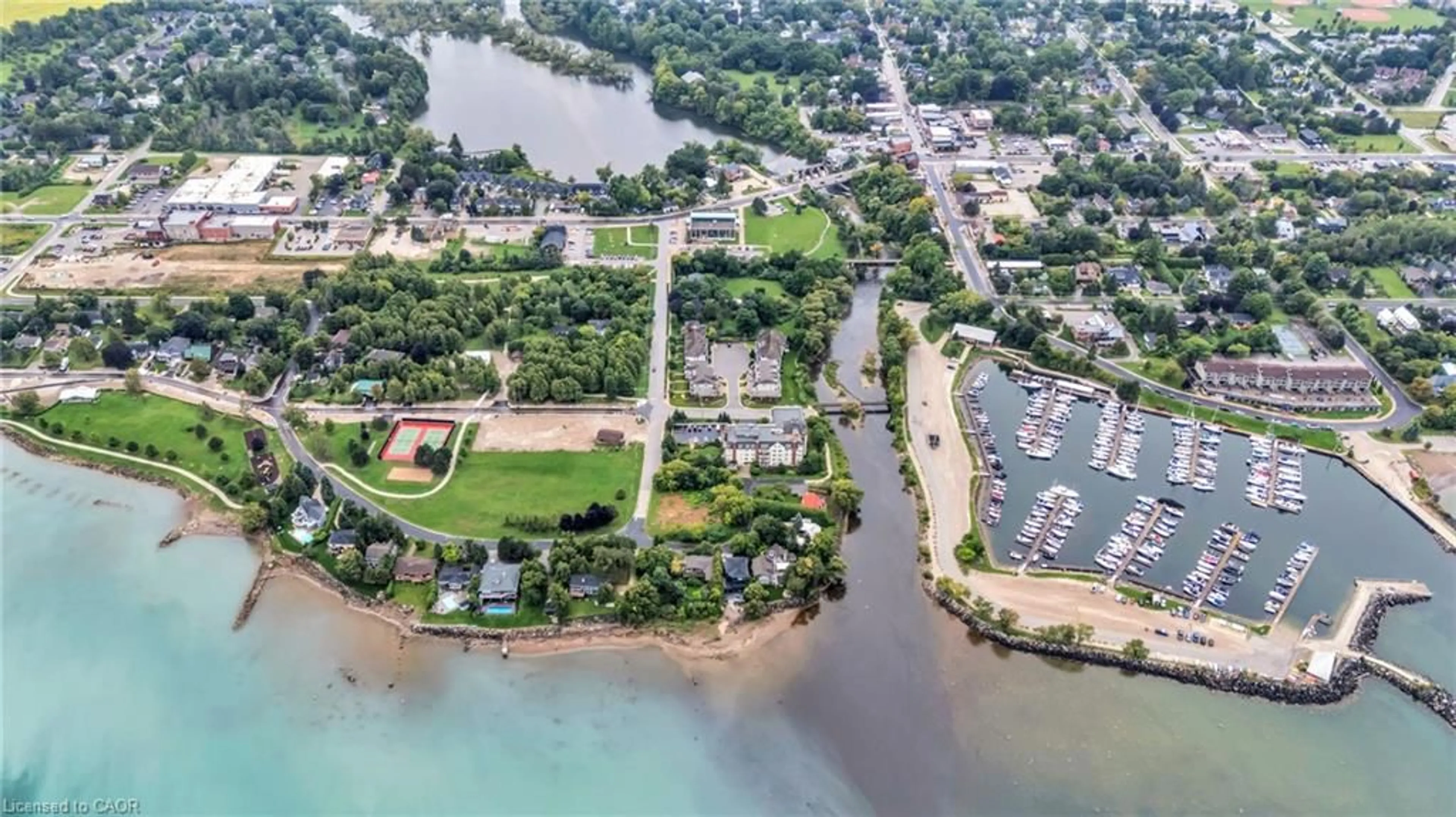 A pic from outside/outdoor area/front of a property/back of a property/a pic from drone, water/lake/river/ocean view for 10 Bay St #307, Thornbury Ontario N0H 2P0