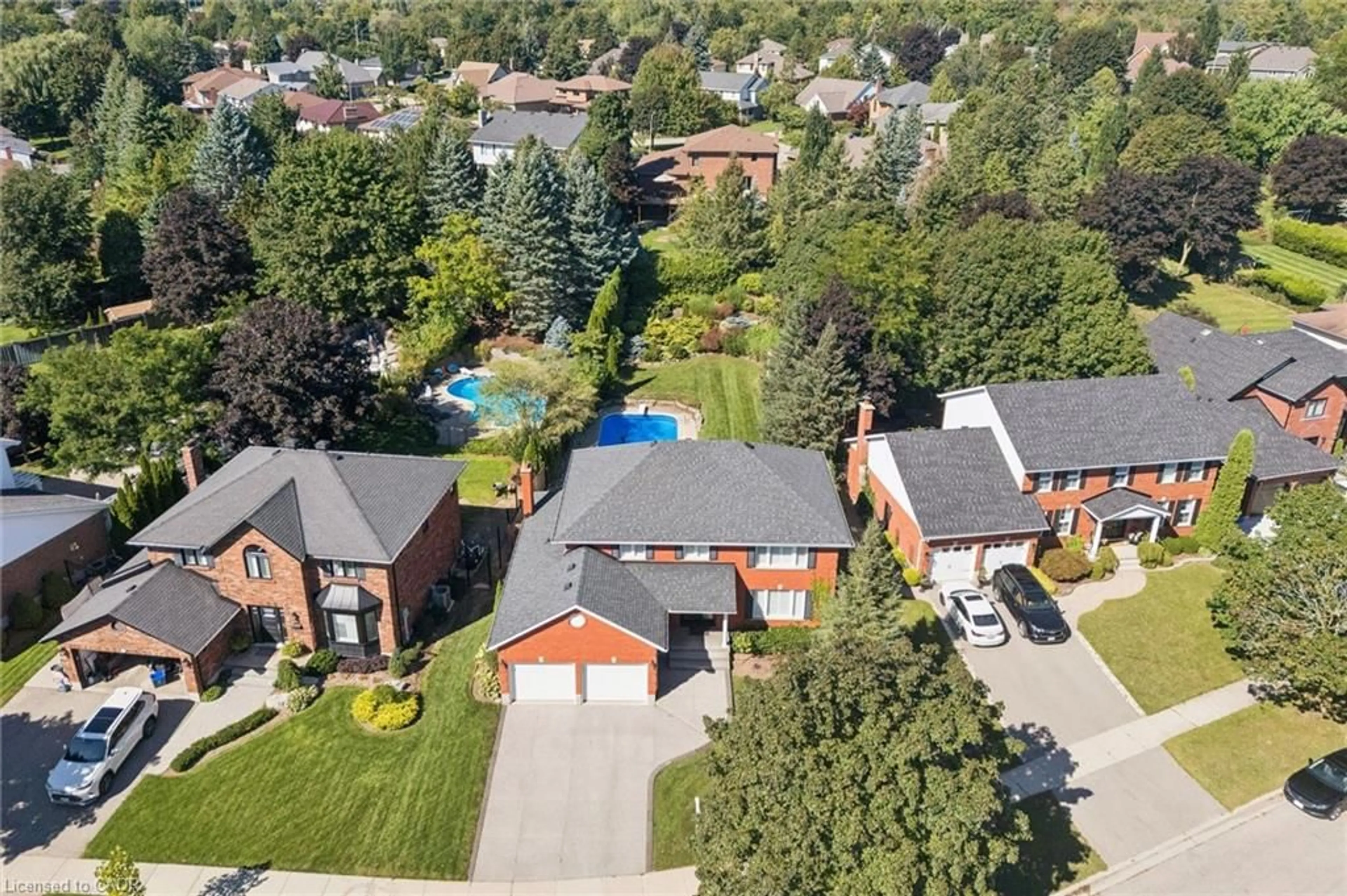 A pic from outside/outdoor area/front of a property/back of a property/a pic from drone, street for 54 Corfield Dr, Kitchener Ontario N2A 3W9