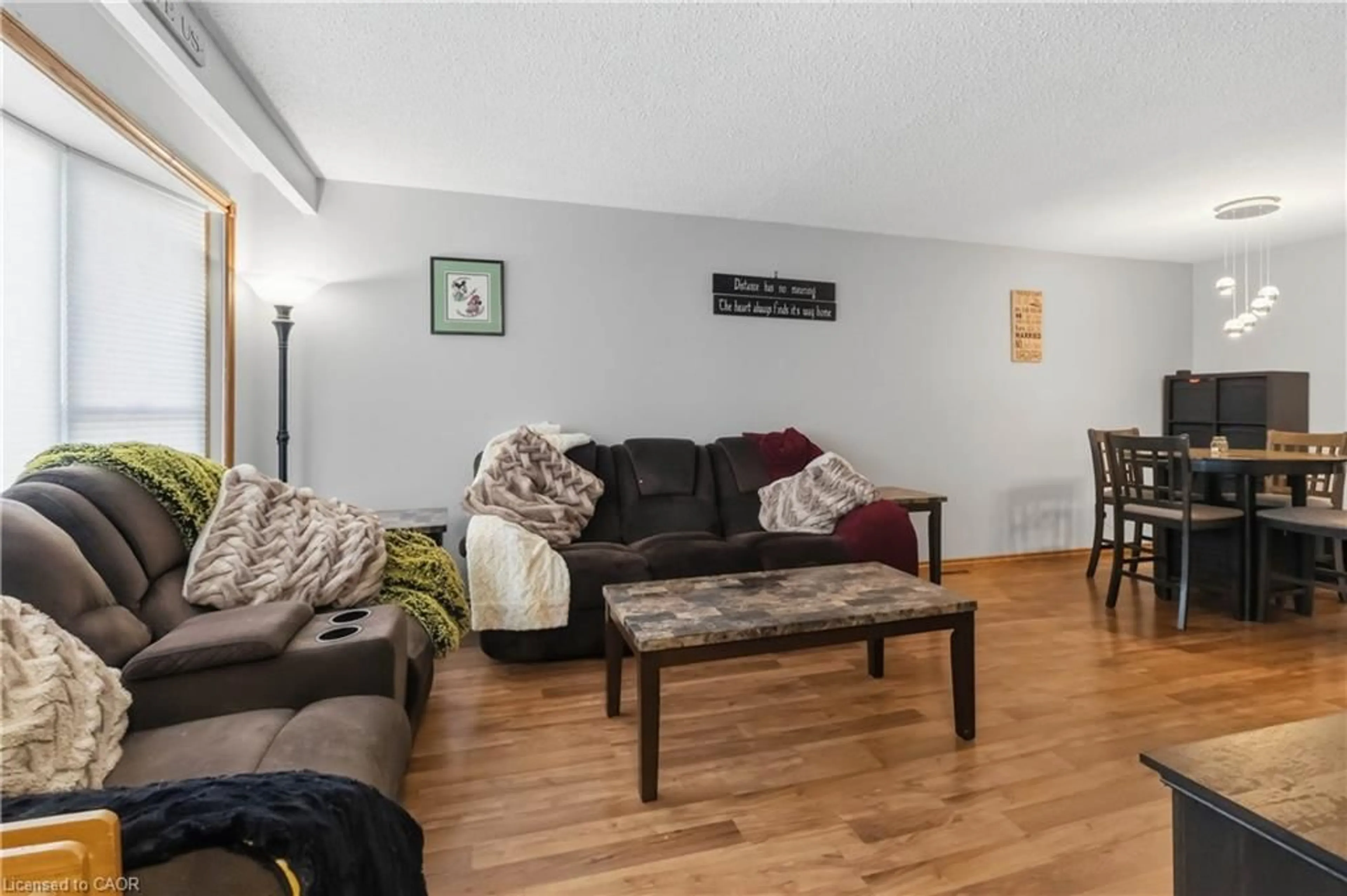 Living room with furniture, wood/laminate floor for 47 Abeles Ave, Paris Ontario N3L 3N8