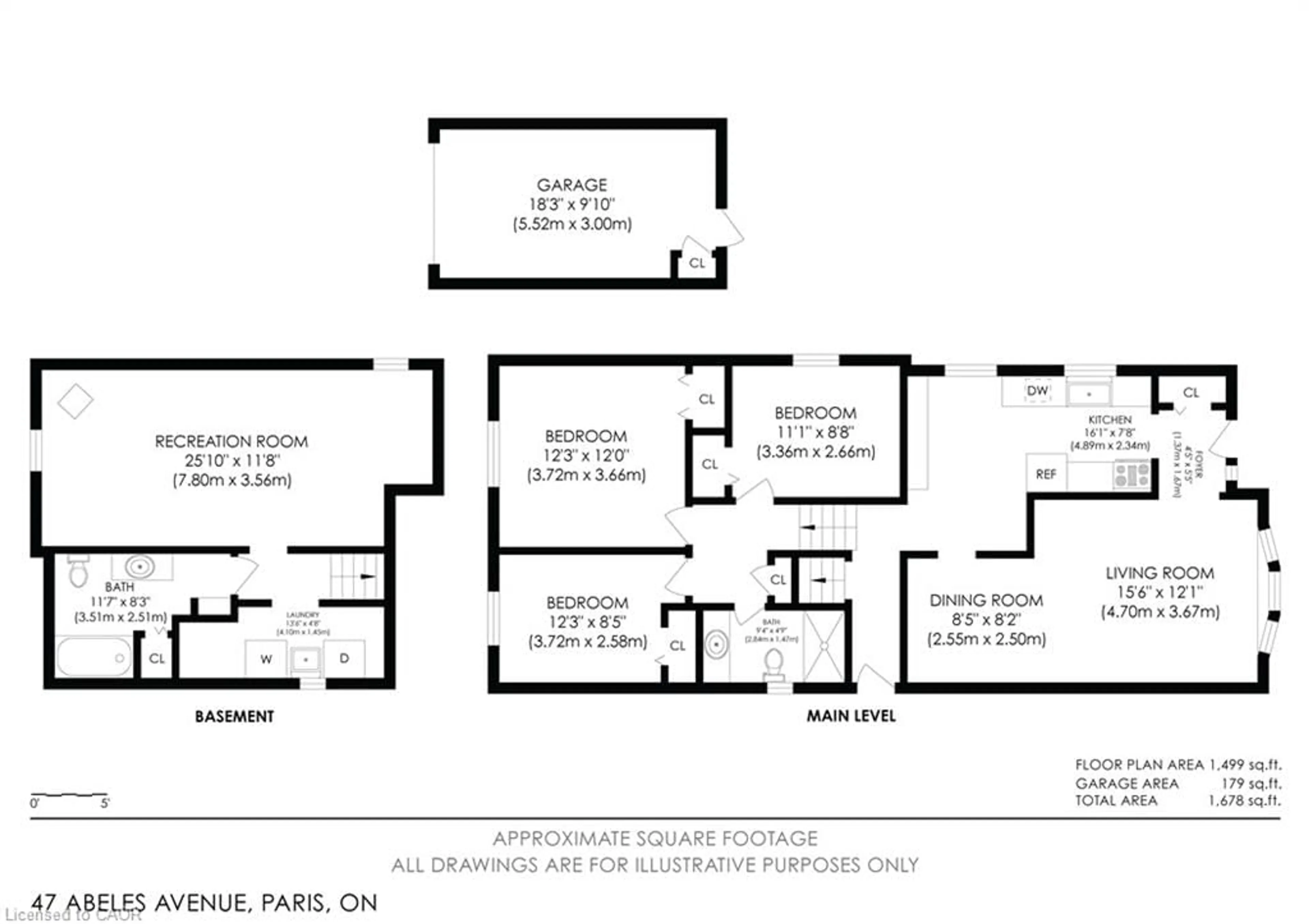 Floor plan for 47 Abeles Ave, Paris Ontario N3L 3N8