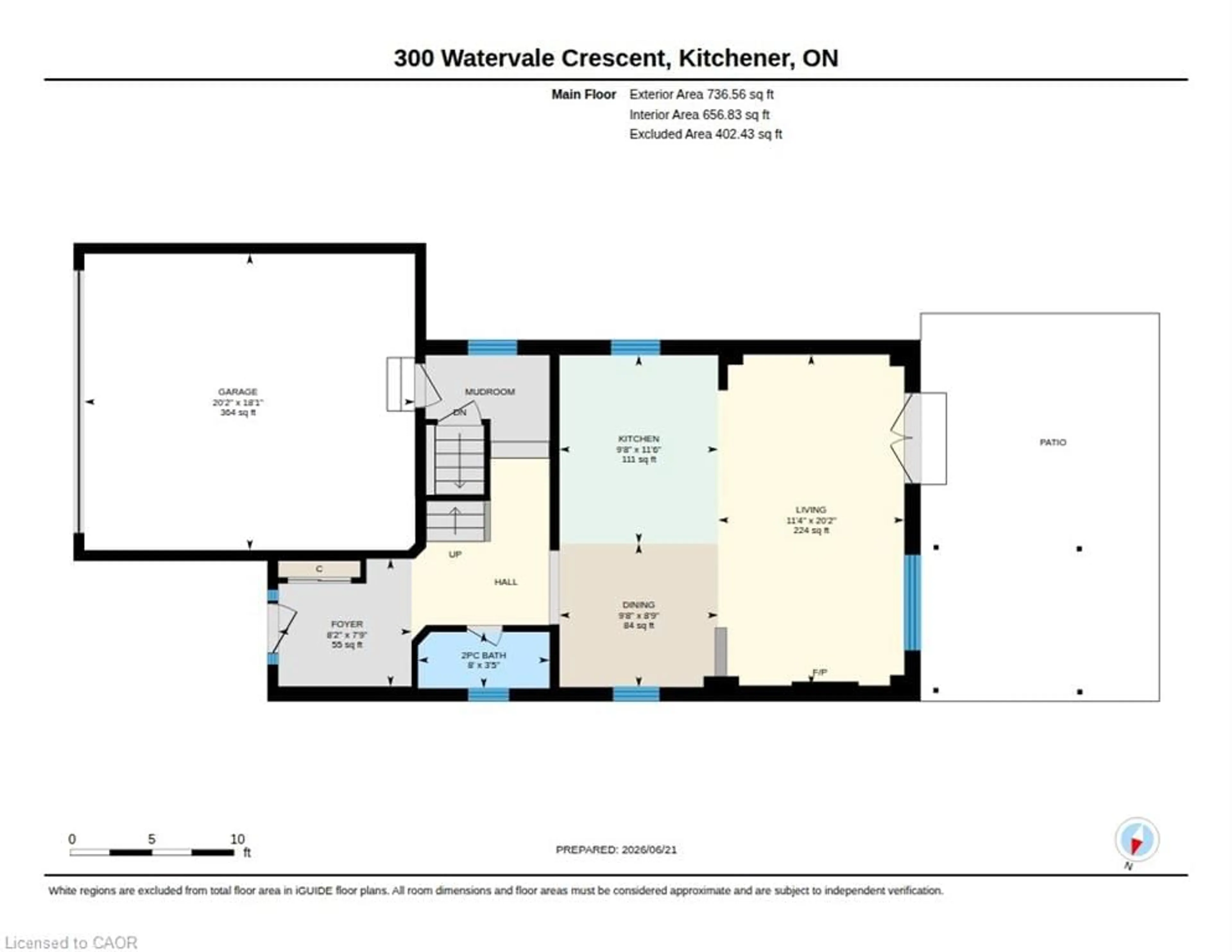 Floor plan for 300 Watervale Cres, Kitchener Ontario N2A 0G7