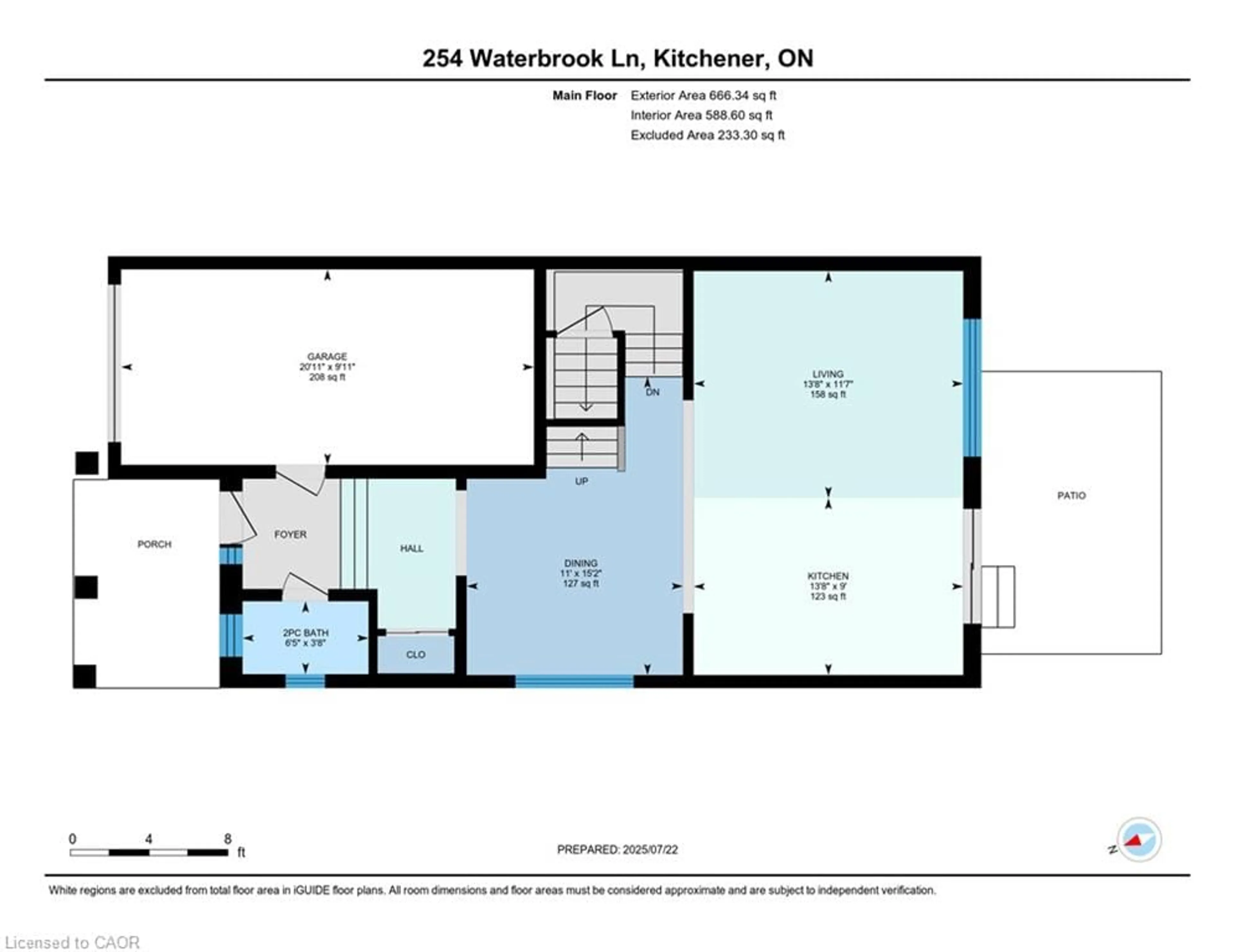 Floor plan for 254 Waterbrook Lane, Kitchener Ontario N2P 0H7