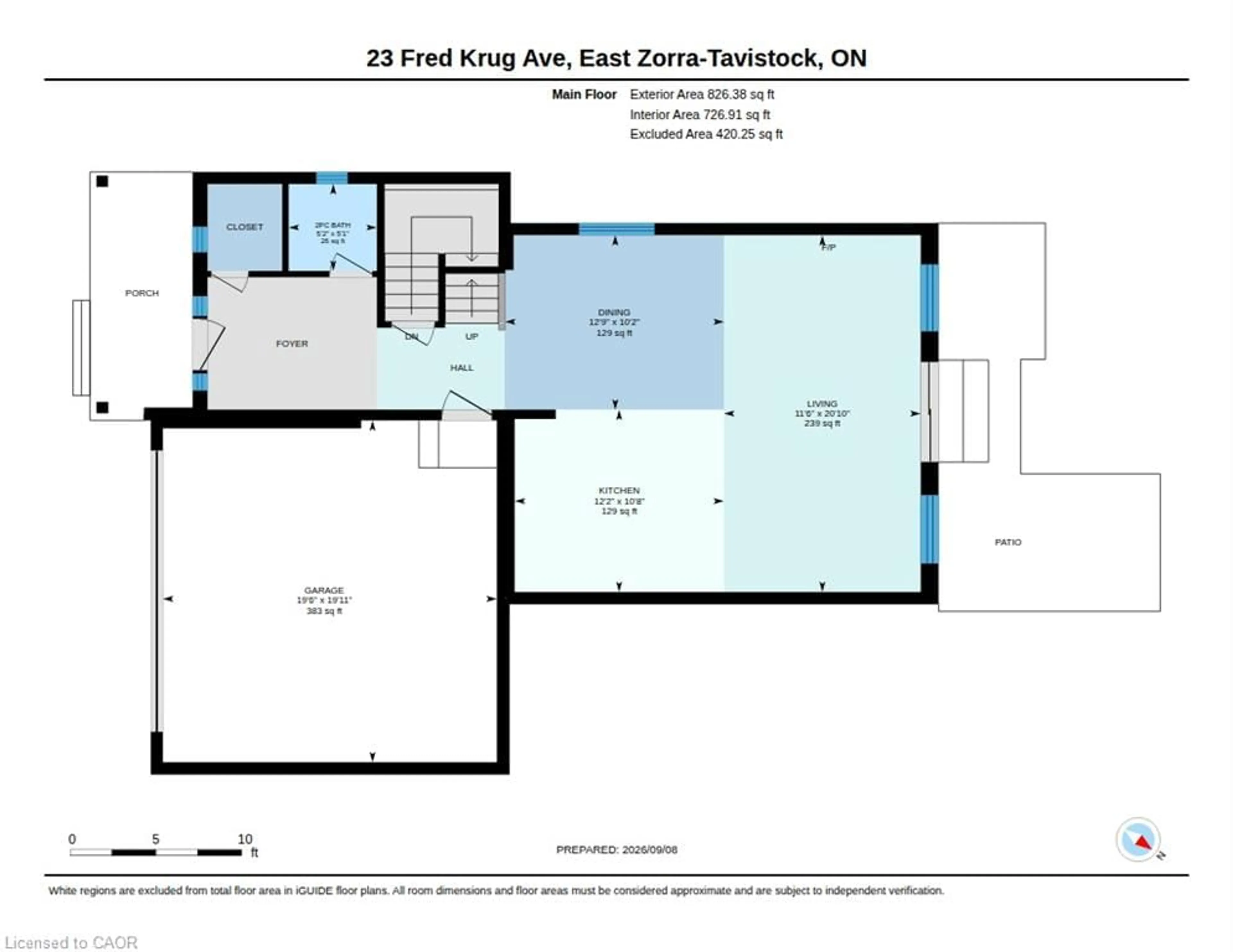 Floor plan for 23 Fred Krug Ave, Tavistock Ontario N0B 2R0