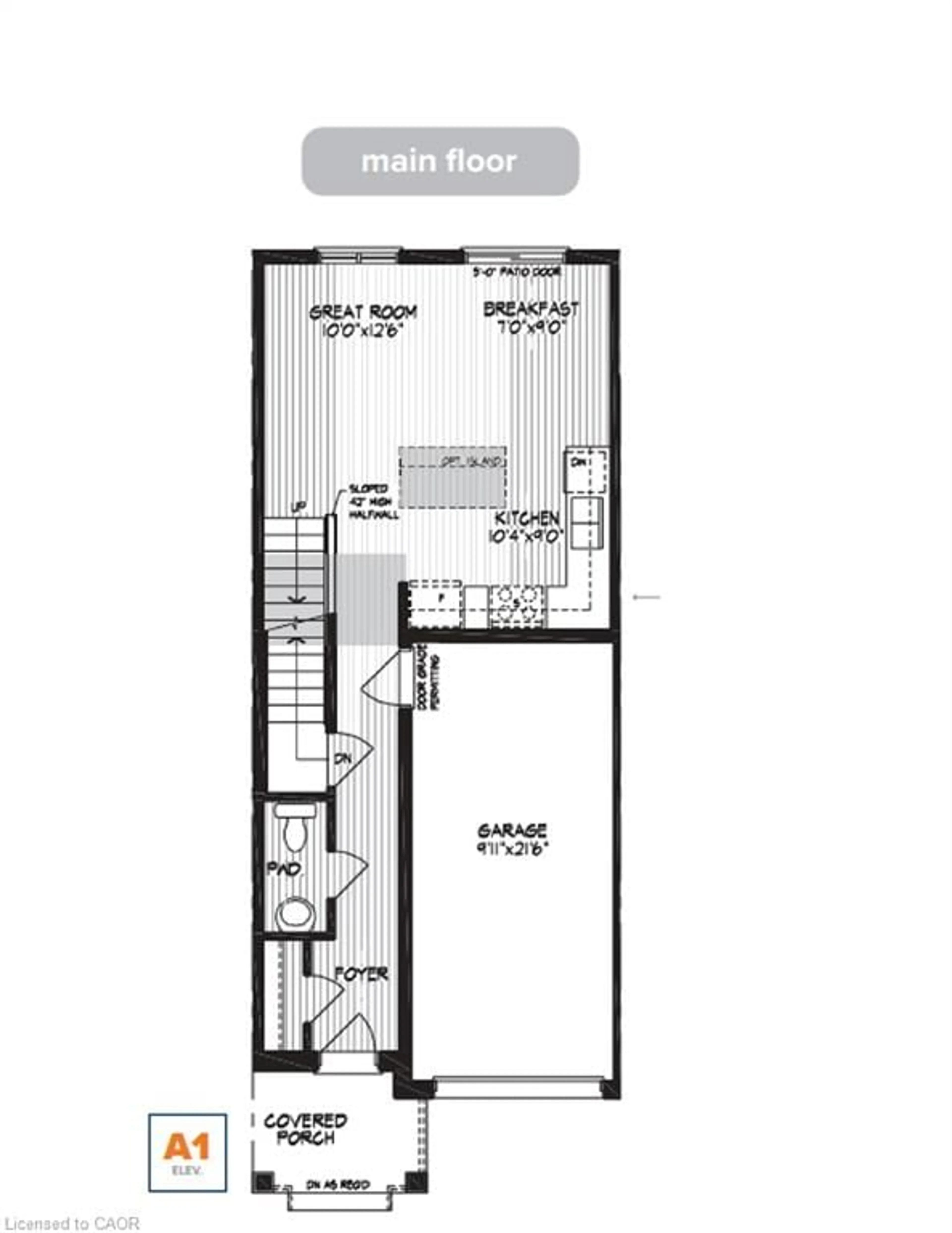 Floor plan for LOT I051 Blair Valley St, Kitchener Ontario N2P 0K7