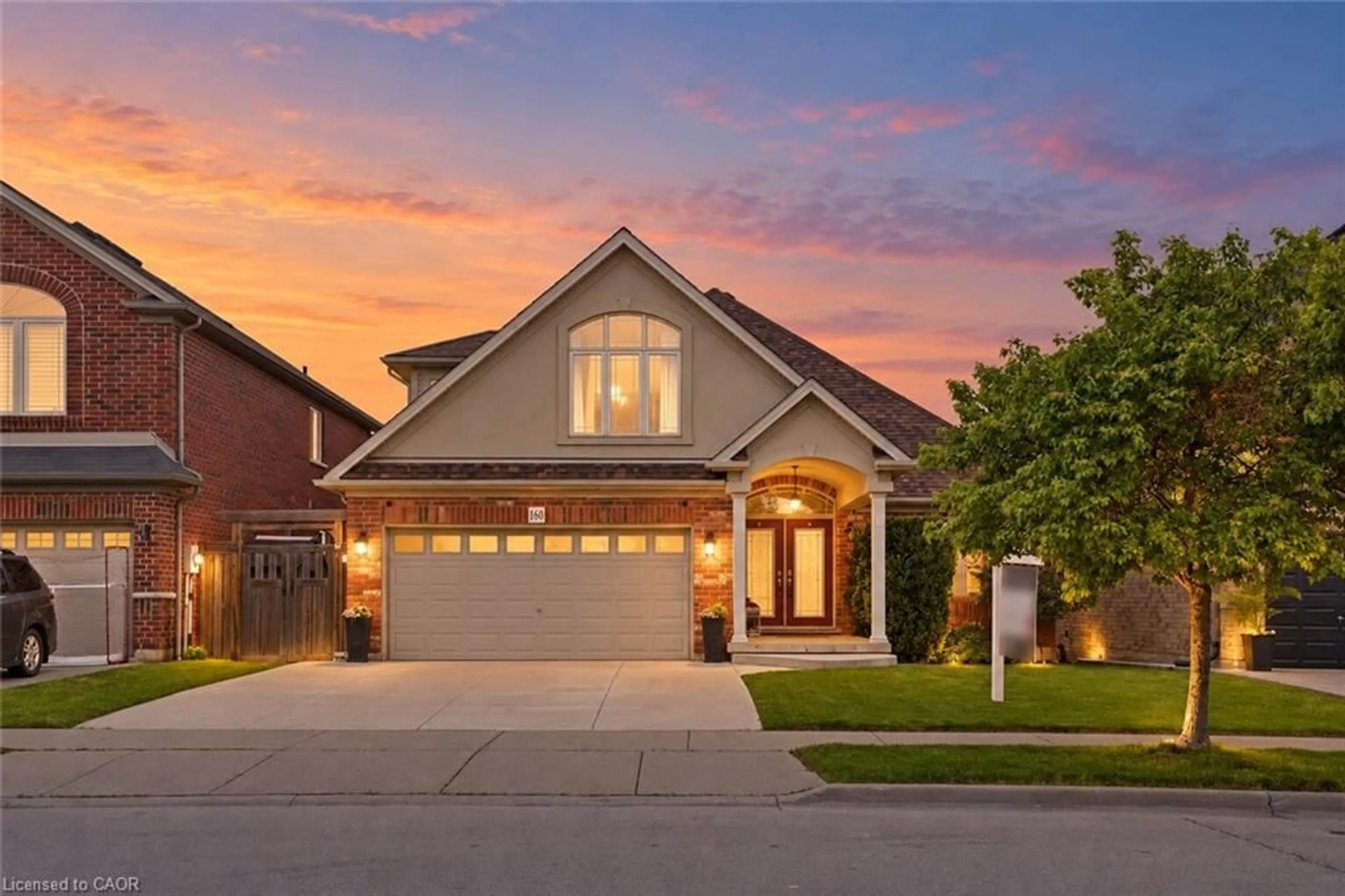 Home with brick exterior material, street for 160 Festival Way, Binbrook Ontario L0R 1C0