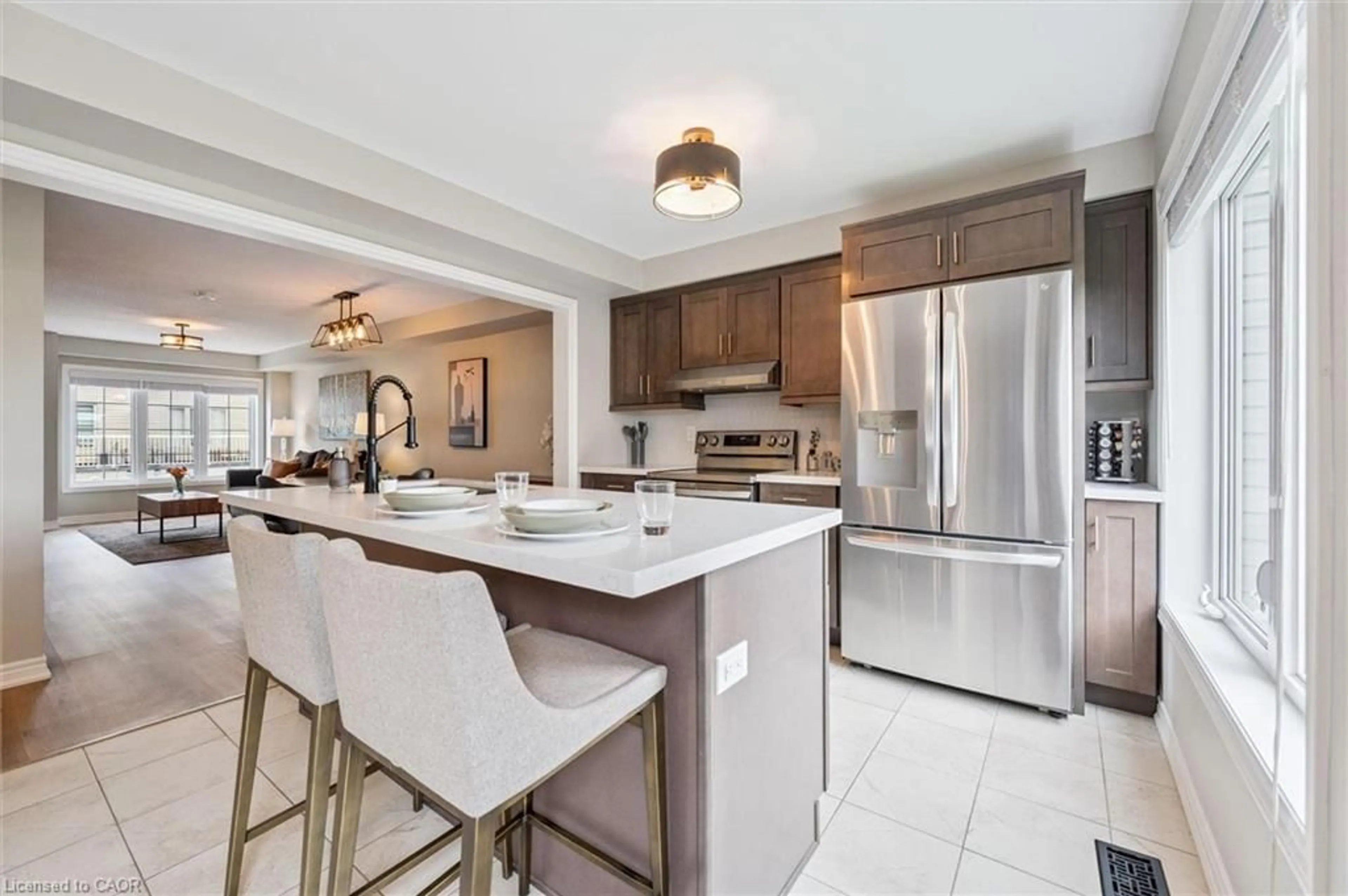 Open concept kitchen, ceramic/tile floor for 395 Linden Dr #2, Cambridge Ontario N3H 0C8