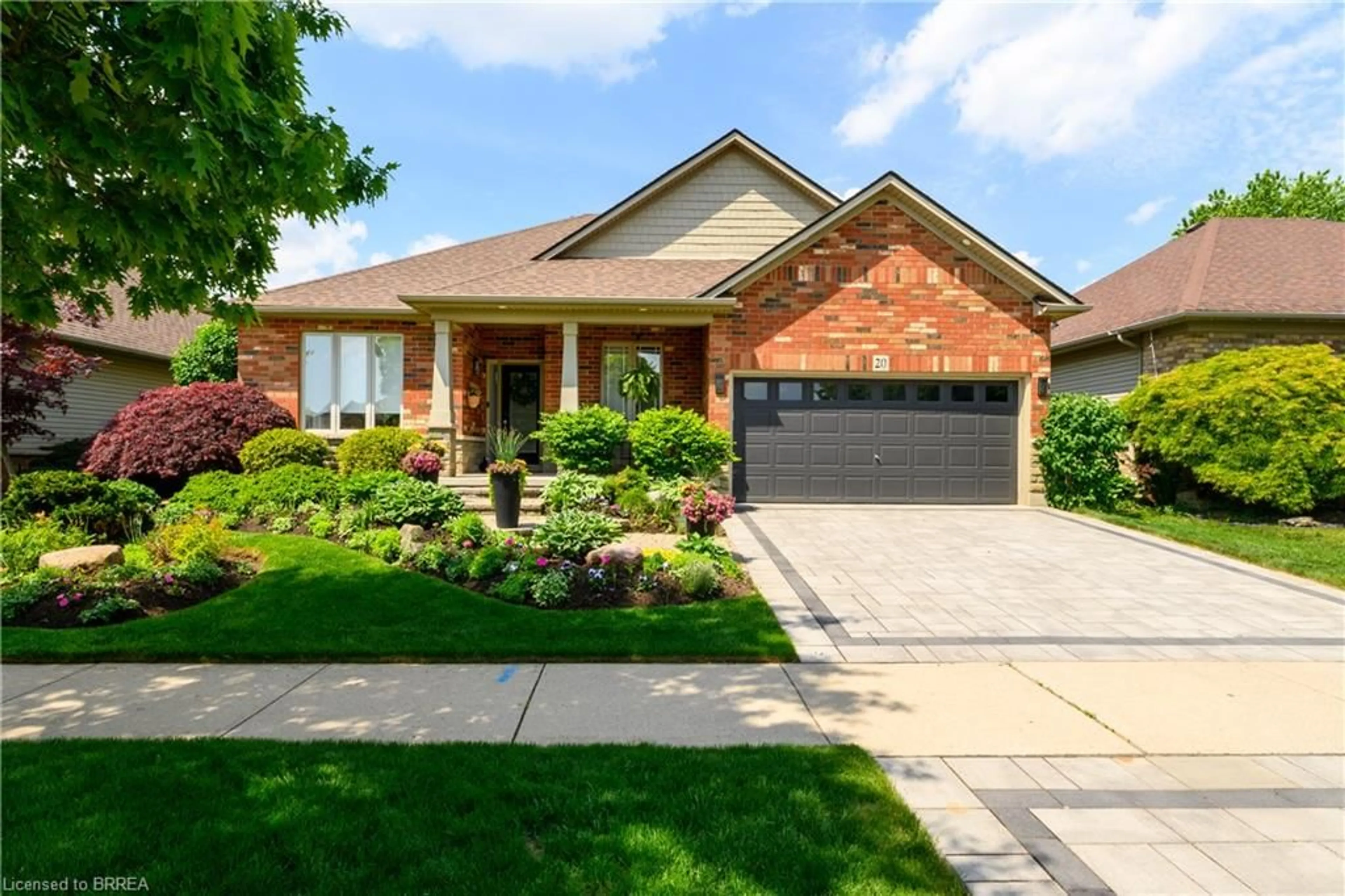 Home with brick exterior material, street for 20 Cardinal Lane, Paris Ontario N3L 4G2