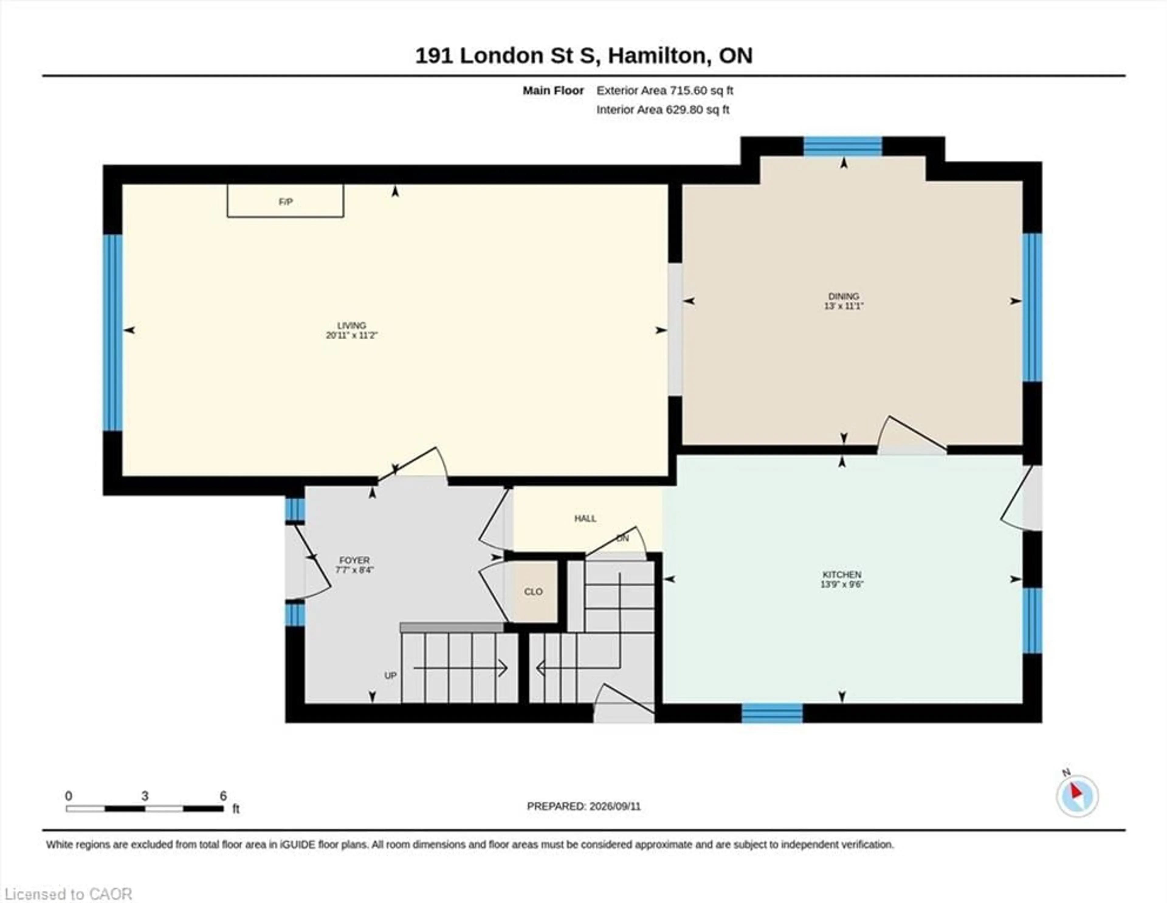 Floor plan for 191 London St, Hamilton Ontario L8K 2G8
