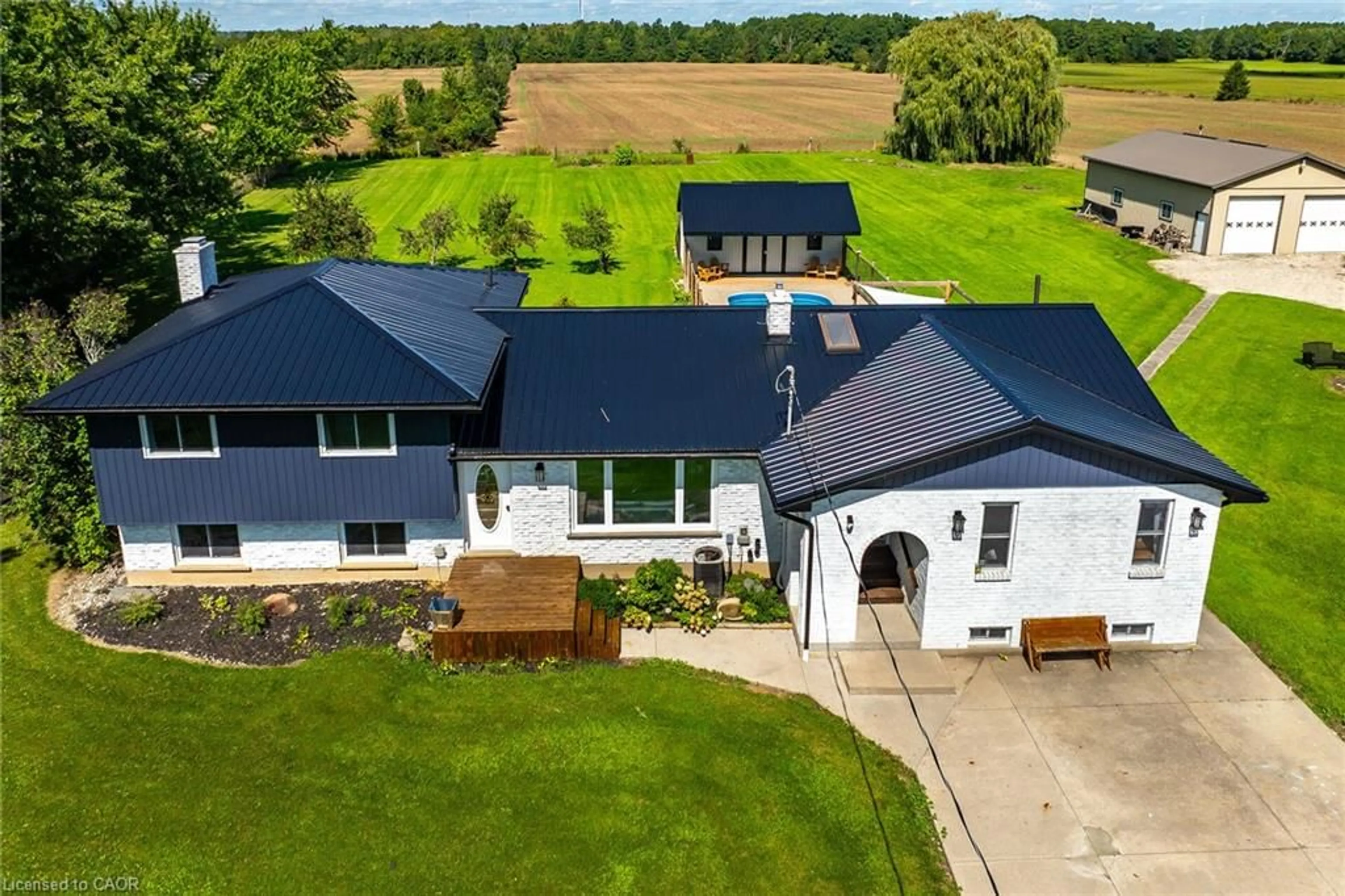 A pic from outside/outdoor area/front of a property/back of a property/a pic from drone, building for 341 Concession 4 Rd, Fisherville Ontario N0A 1G0