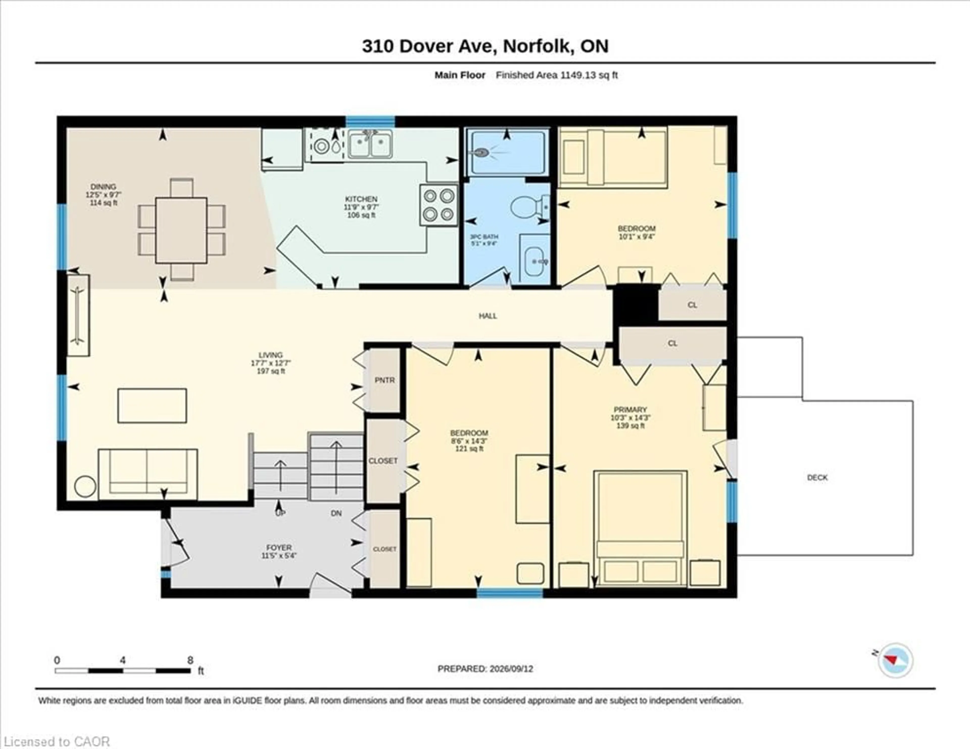 Floor plan for 310 Dover Ave, Port Dover Ontario N0A 1N4