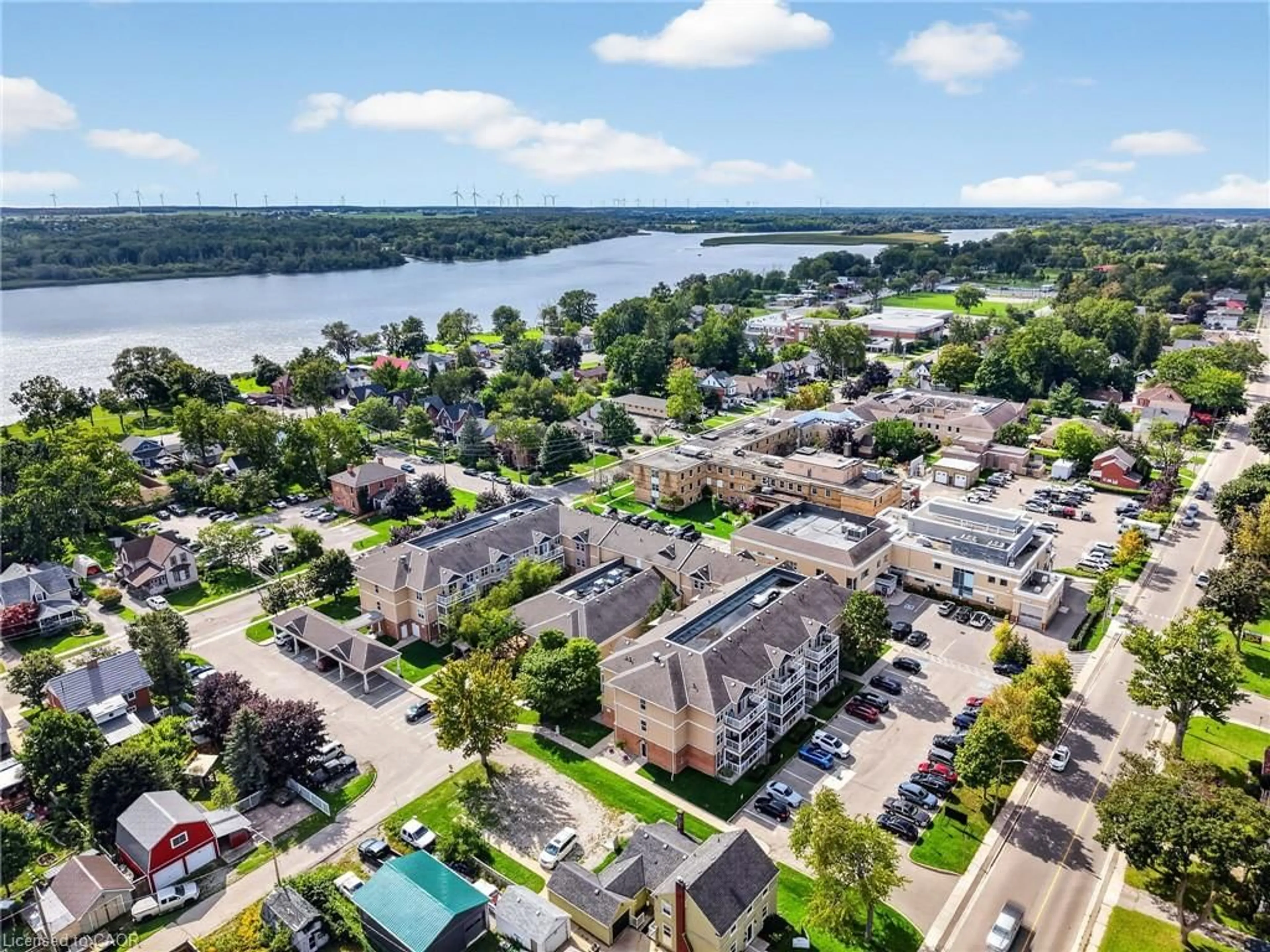 A pic from outside/outdoor area/front of a property/back of a property/a pic from drone, water/lake/river/ocean view for 317 Lock St #113, Dunnville Ontario N1A 0A1