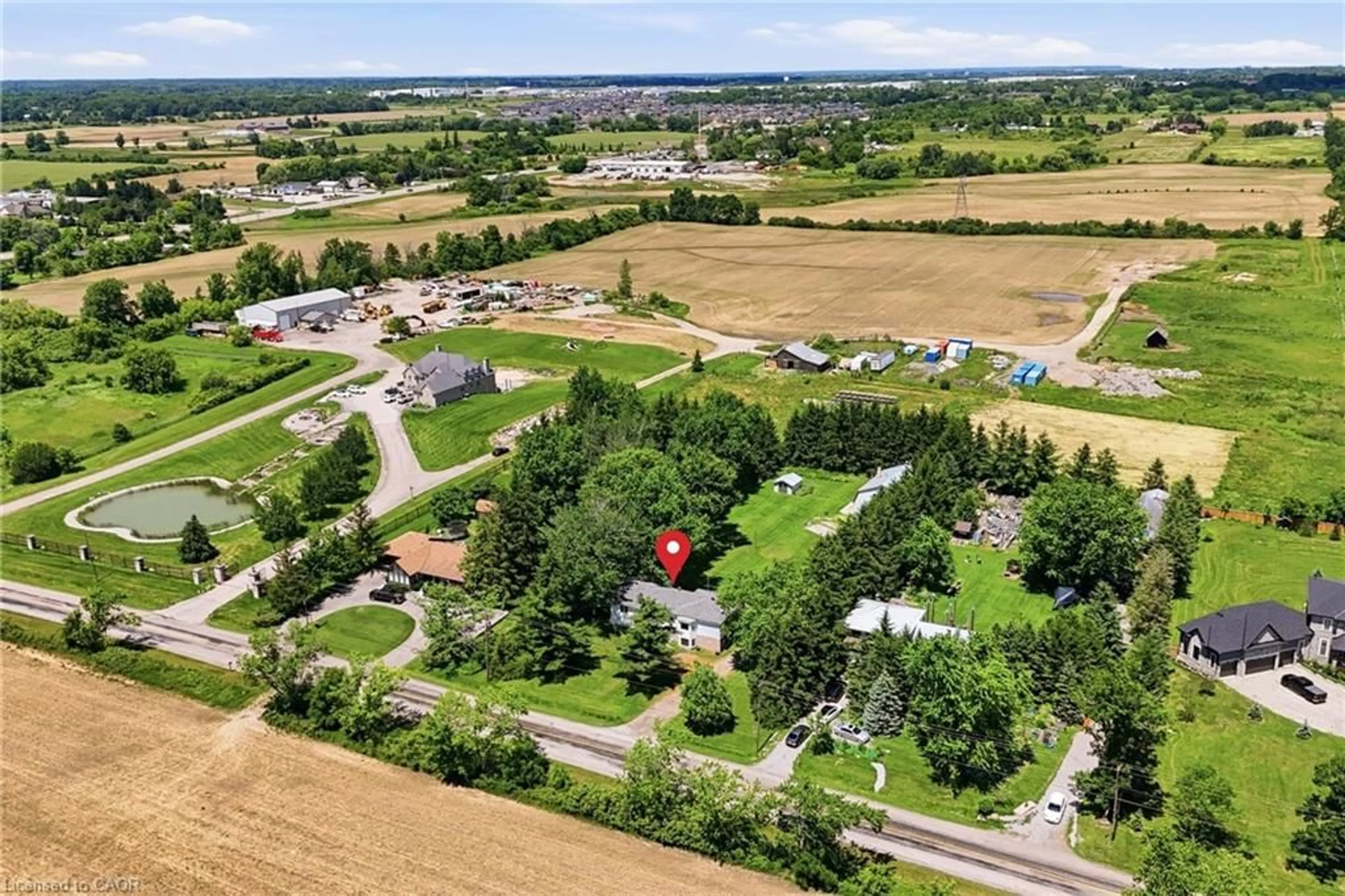 A pic from outside/outdoor area/front of a property/back of a property/a pic from drone, unknown for 8404 Chippewa Rd, Mount Hope Ontario L0R 1W0
