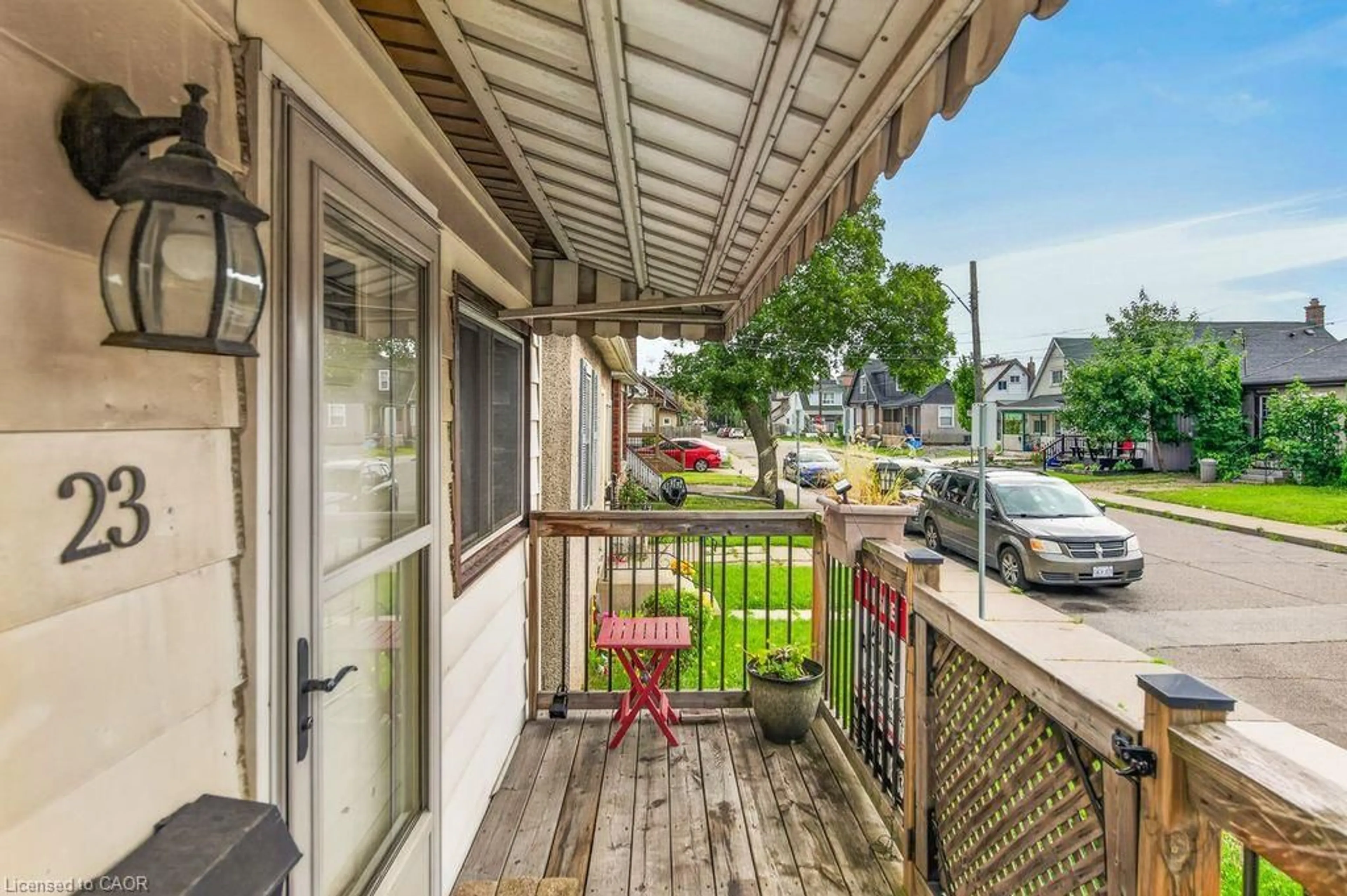 Patio, street for 23 Harrison Ave, Hamilton Ontario L8H 2Z8
