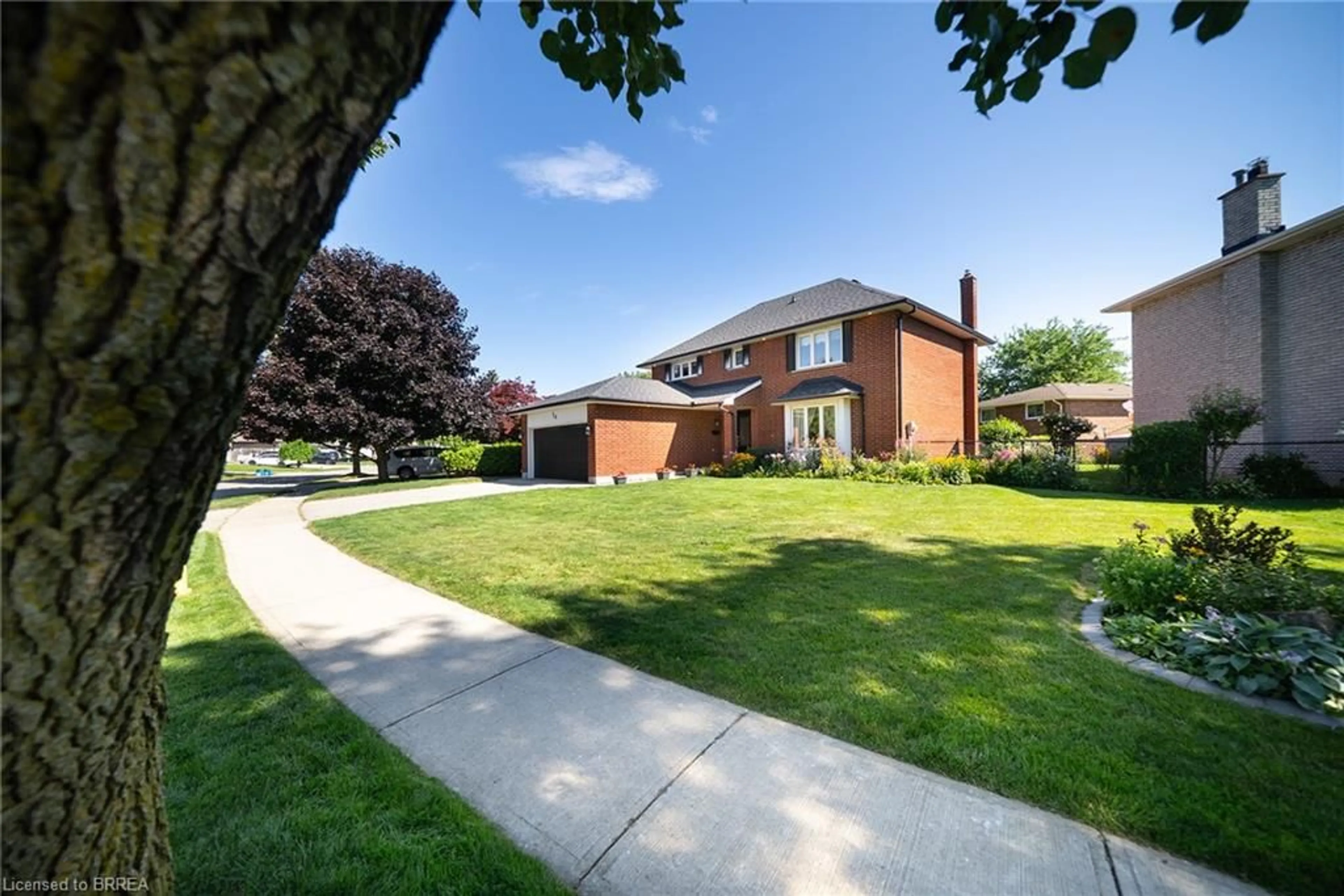 Home with brick exterior material, street for 54 Dante Cres, Brantford Ontario N3P 1B8