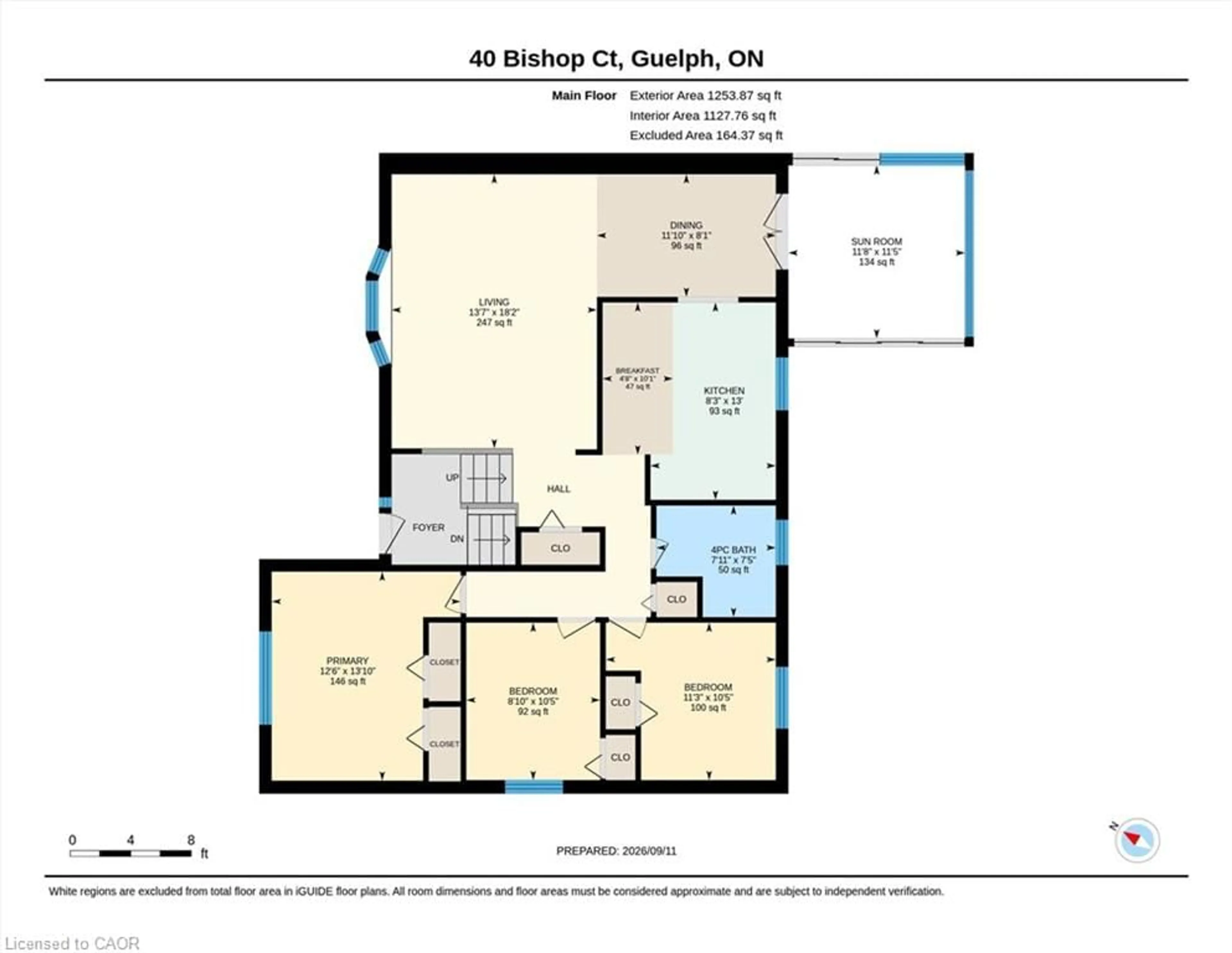 Floor plan for 40 Bishop Crt, Guelph Ontario N1G 2R9