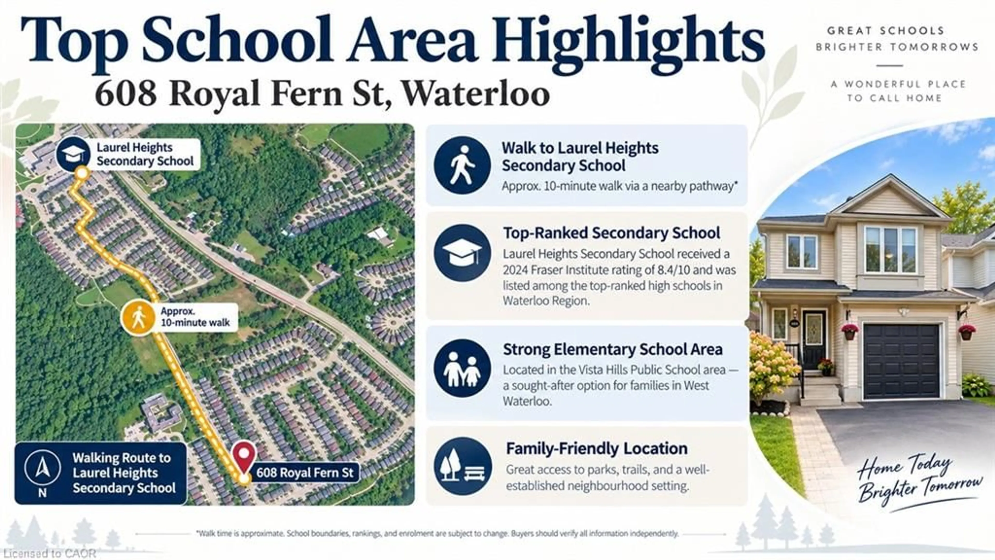 Picture of a map for 608 Royal Fern St, Waterloo Ontario N2V 2P5