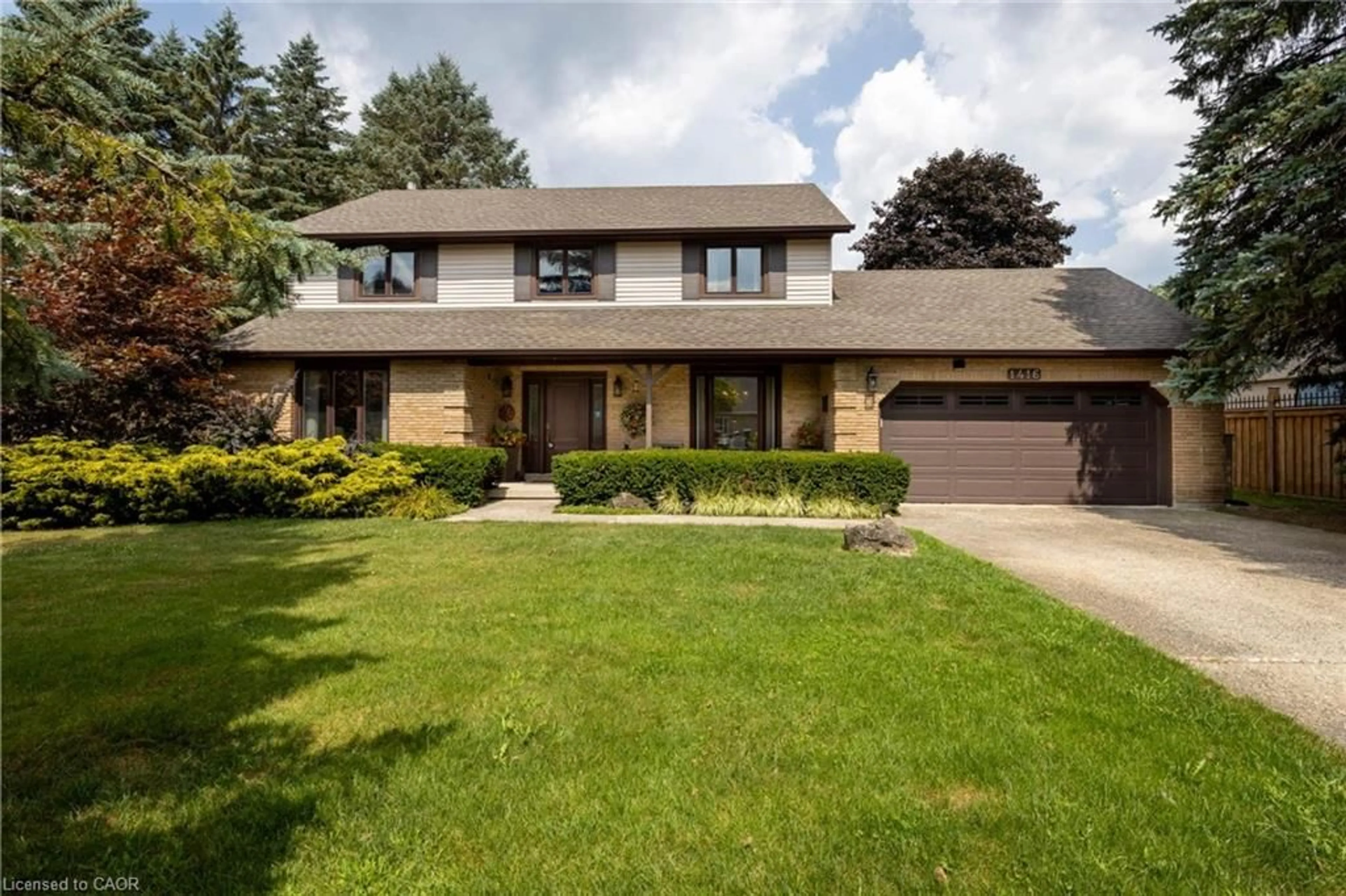 Home with vinyl exterior material, street for 1416 Progreston Rd, Carlisle Ontario L0R 1H3