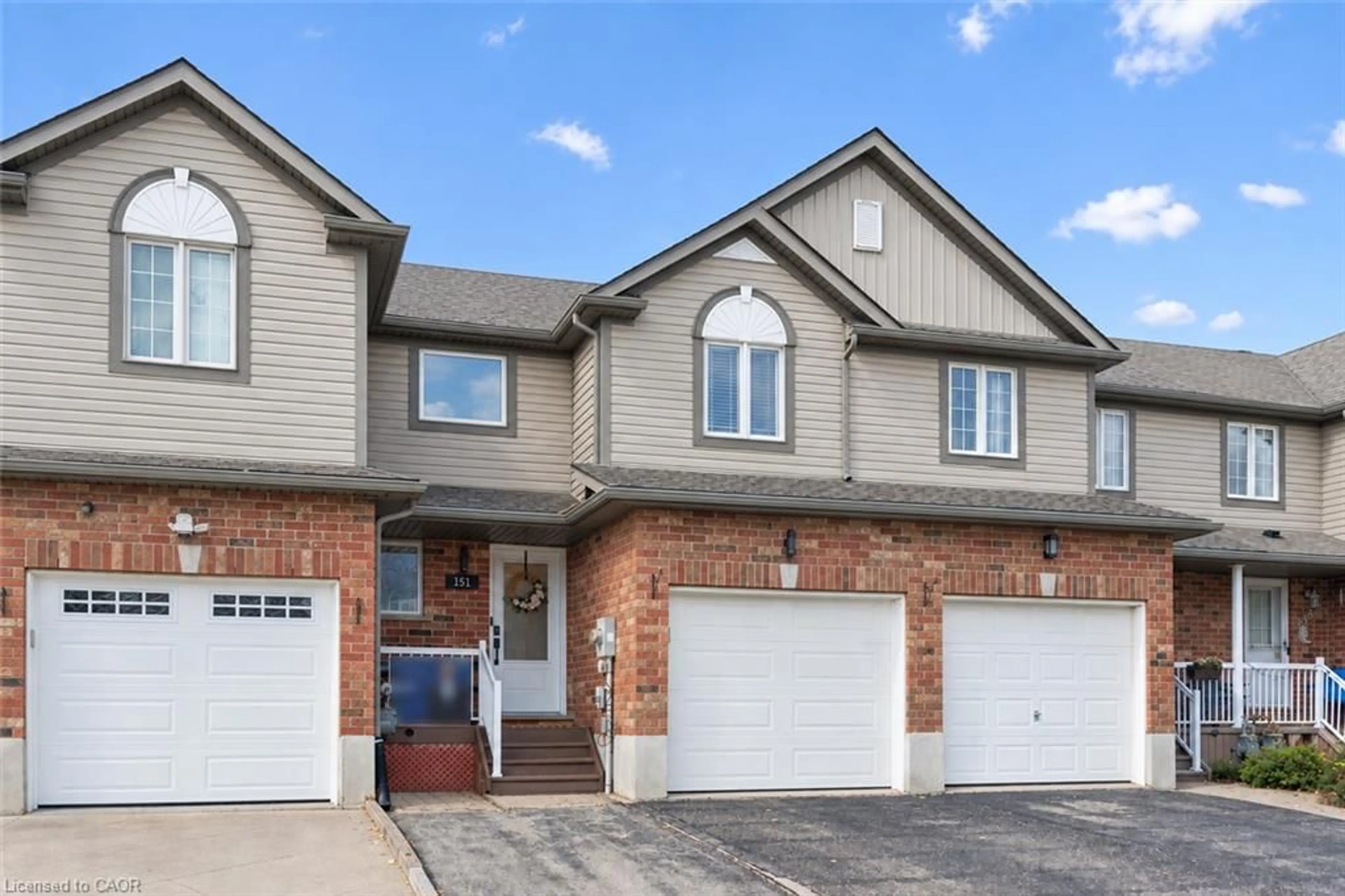Home with brick exterior material, street for 151 Prosperity Dr, Kitchener Ontario N2E 4E8