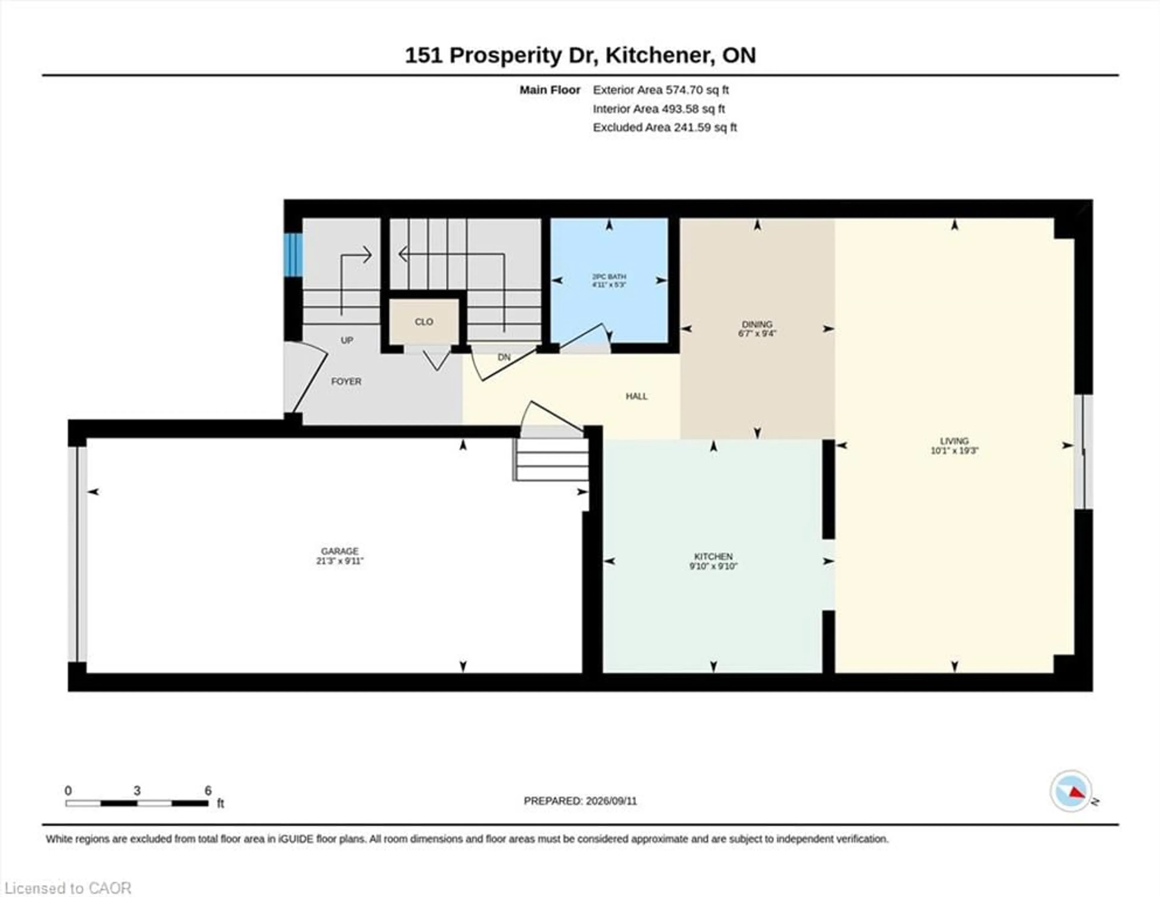 Floor plan for 151 Prosperity Dr, Kitchener Ontario N2E 4E8