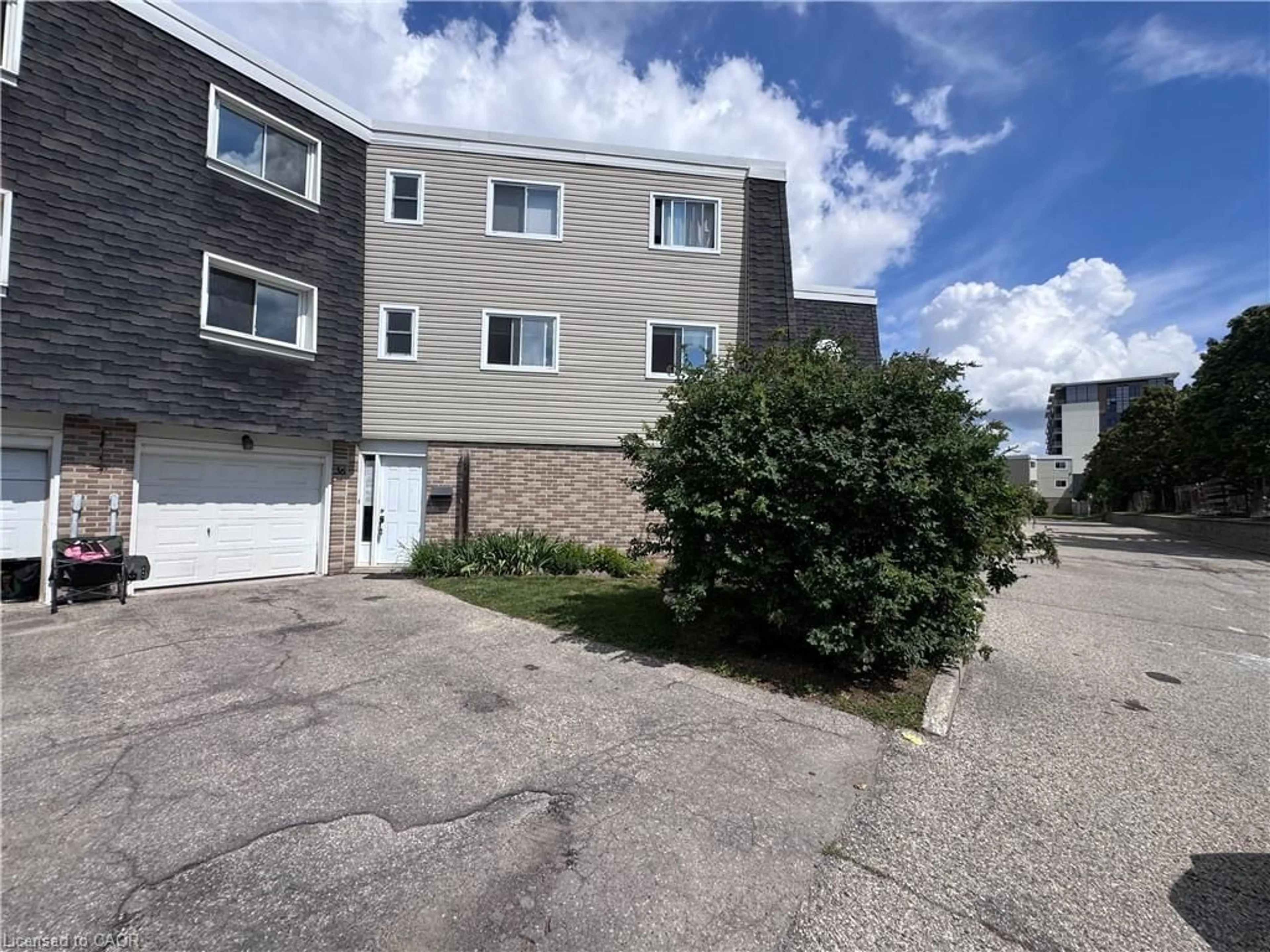 A pic from outside/outdoor area/front of a property/back of a property/a pic from drone, street for 60 Elmsdale Dr #36, Kitchener Ontario N2E 2G4