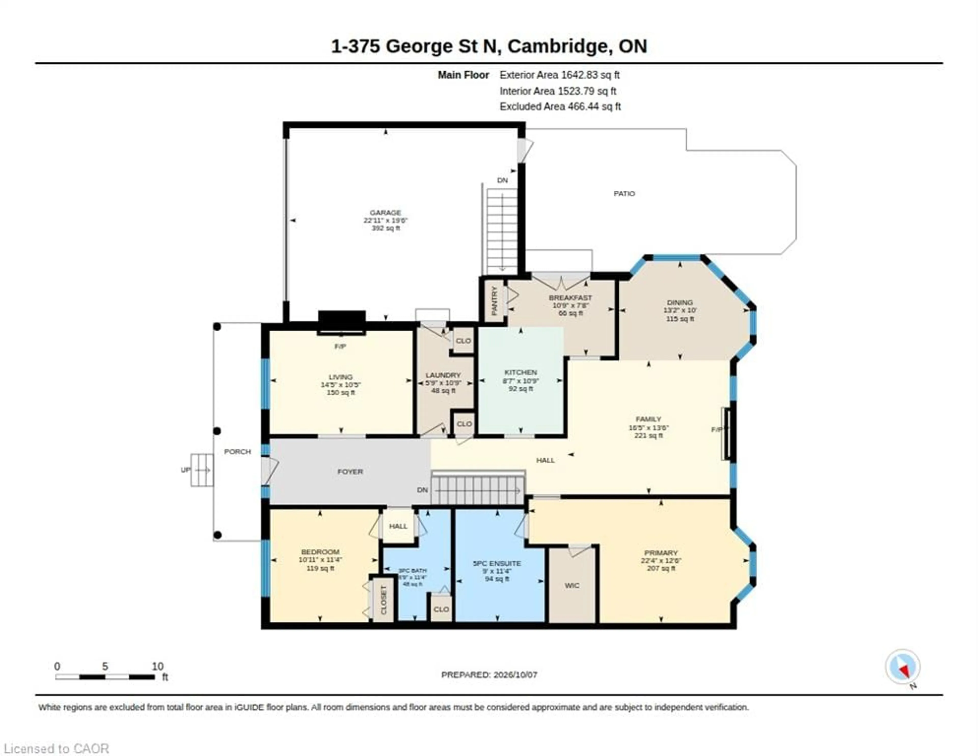 Floor plan for 375 George St #1, Cambridge Ontario N1S 4X4