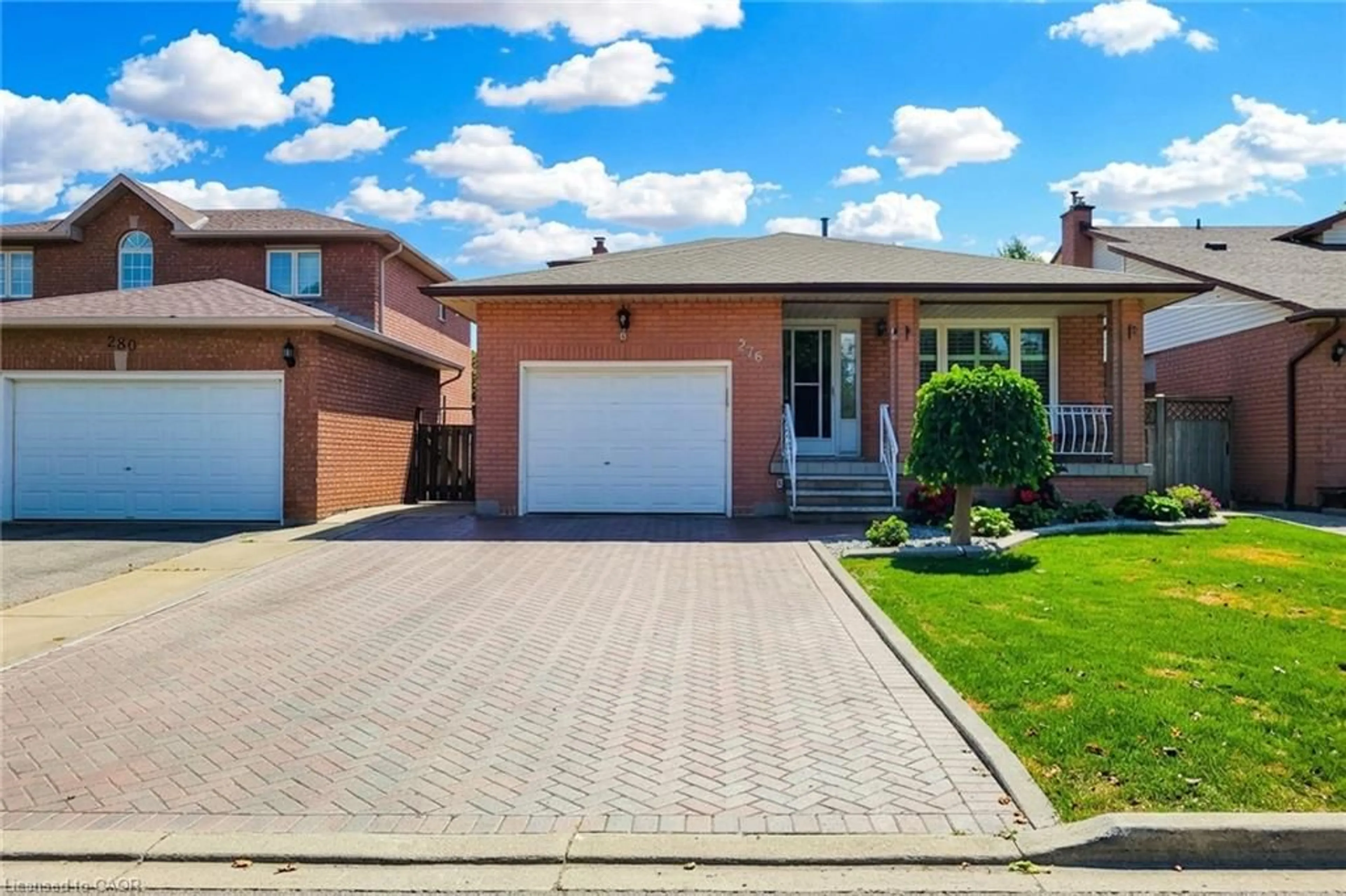 Home with brick exterior material, street for 276 Greencedar Dr, Hamilton Ontario L9C 6S9
