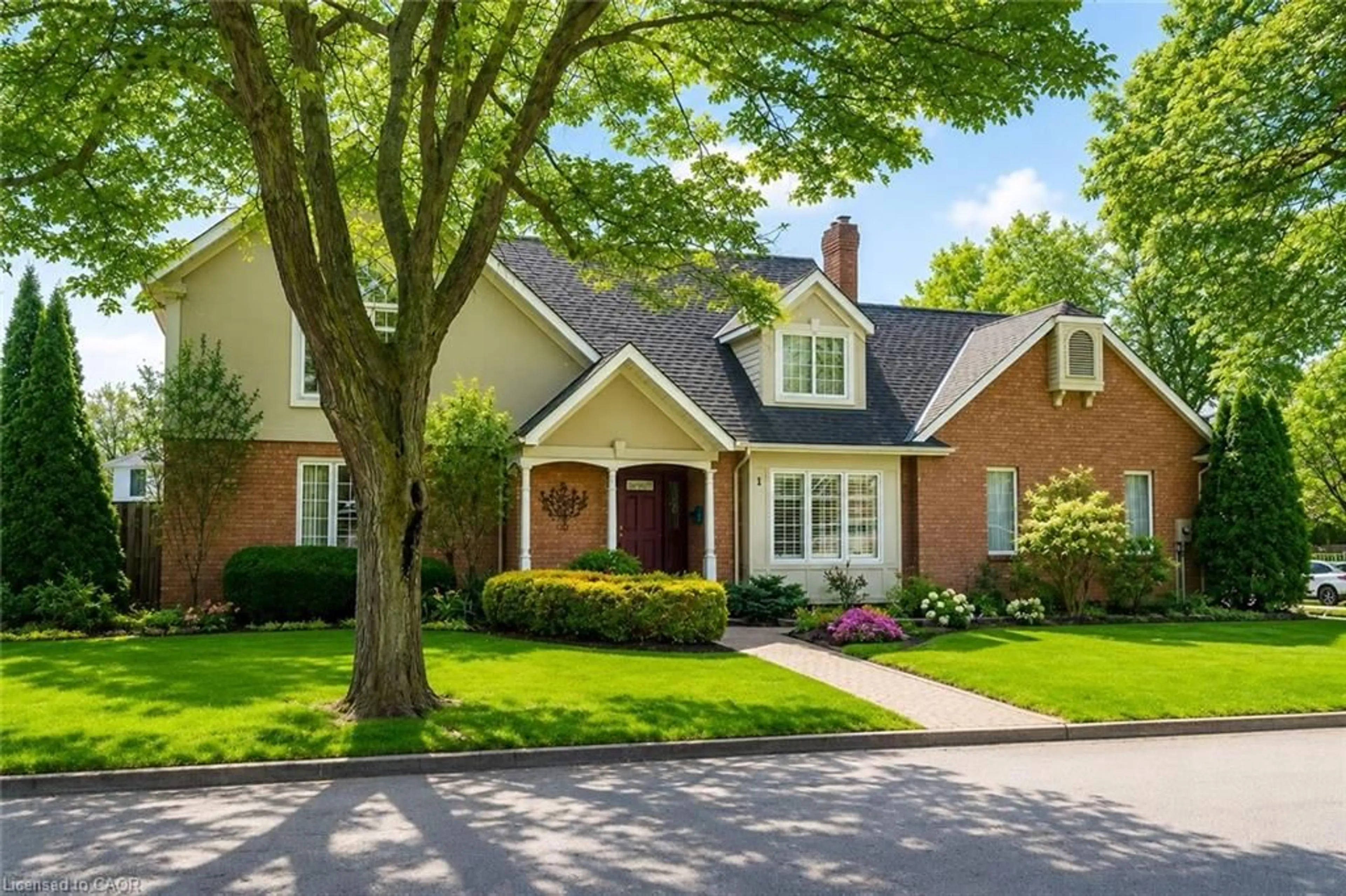 Home with brick exterior material, street for 1 Captain Tenbrock Terr, St. Catharines Ontario L2W 1B2